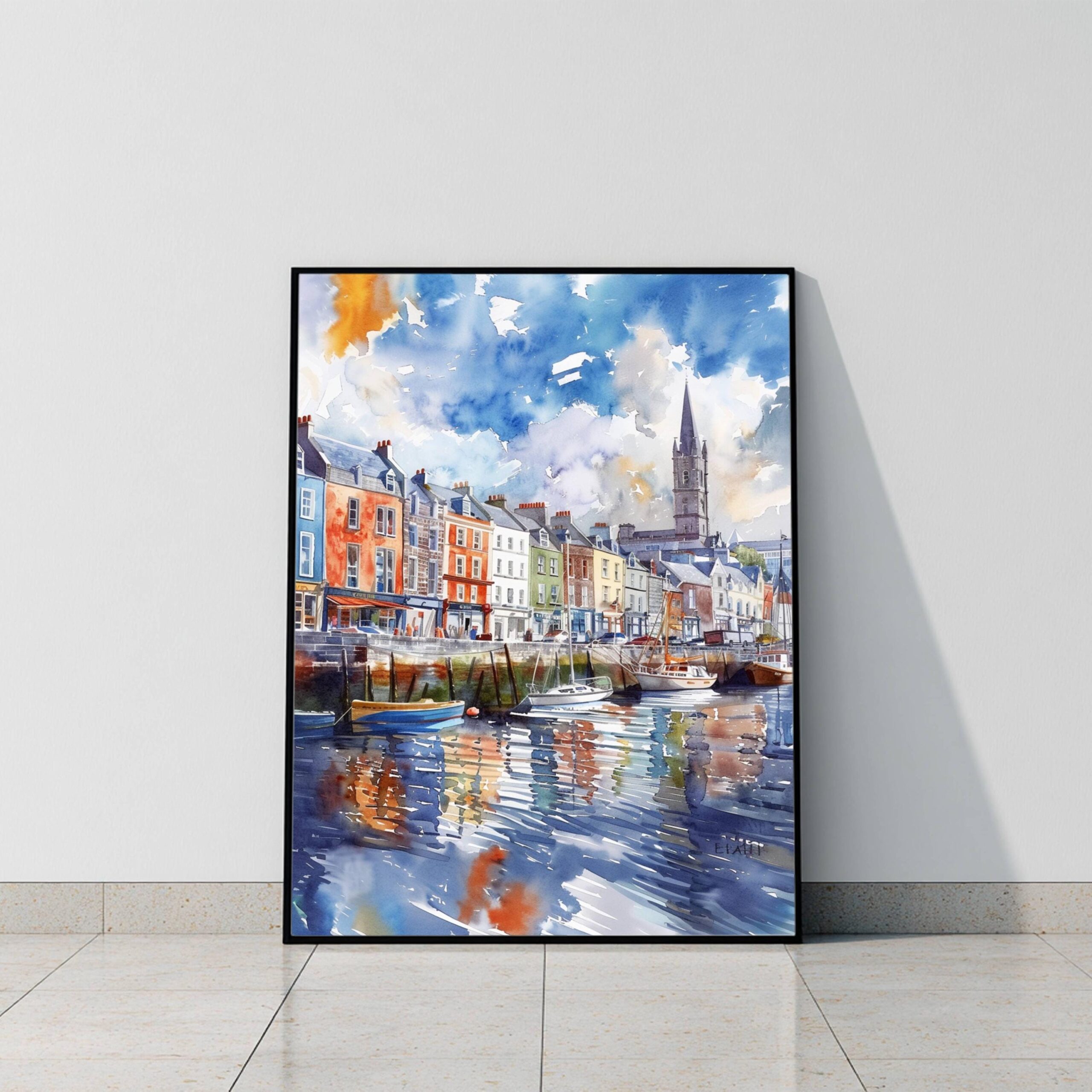 Cobh Cork Republic of Ireland Watercolor Print: Europe Travel Art Poster - Image 9