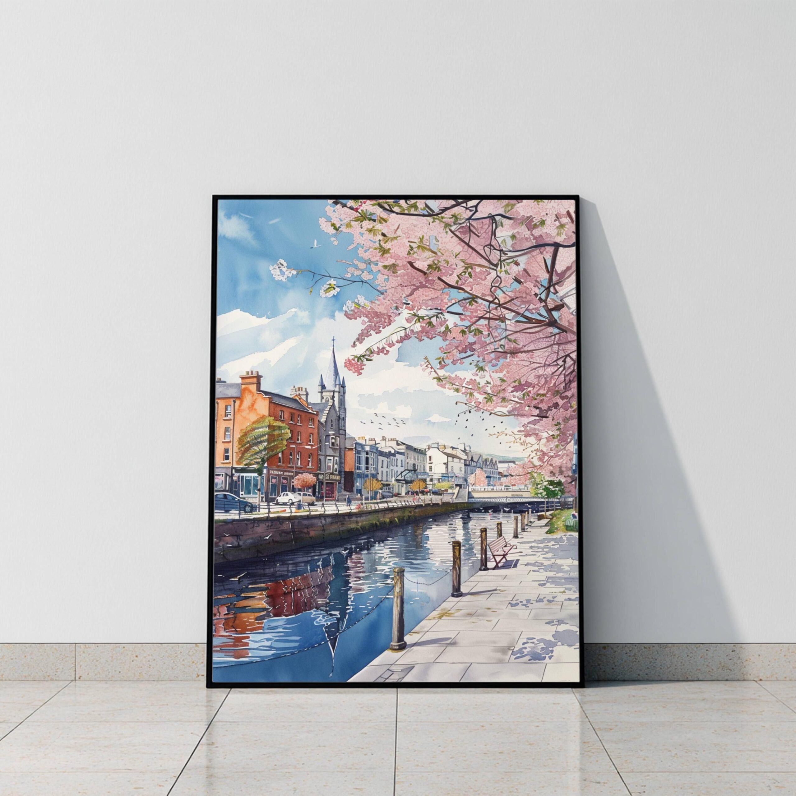 Cork Republic of Ireland Watercolor Print: Europe Travel Art Poster - Image 9