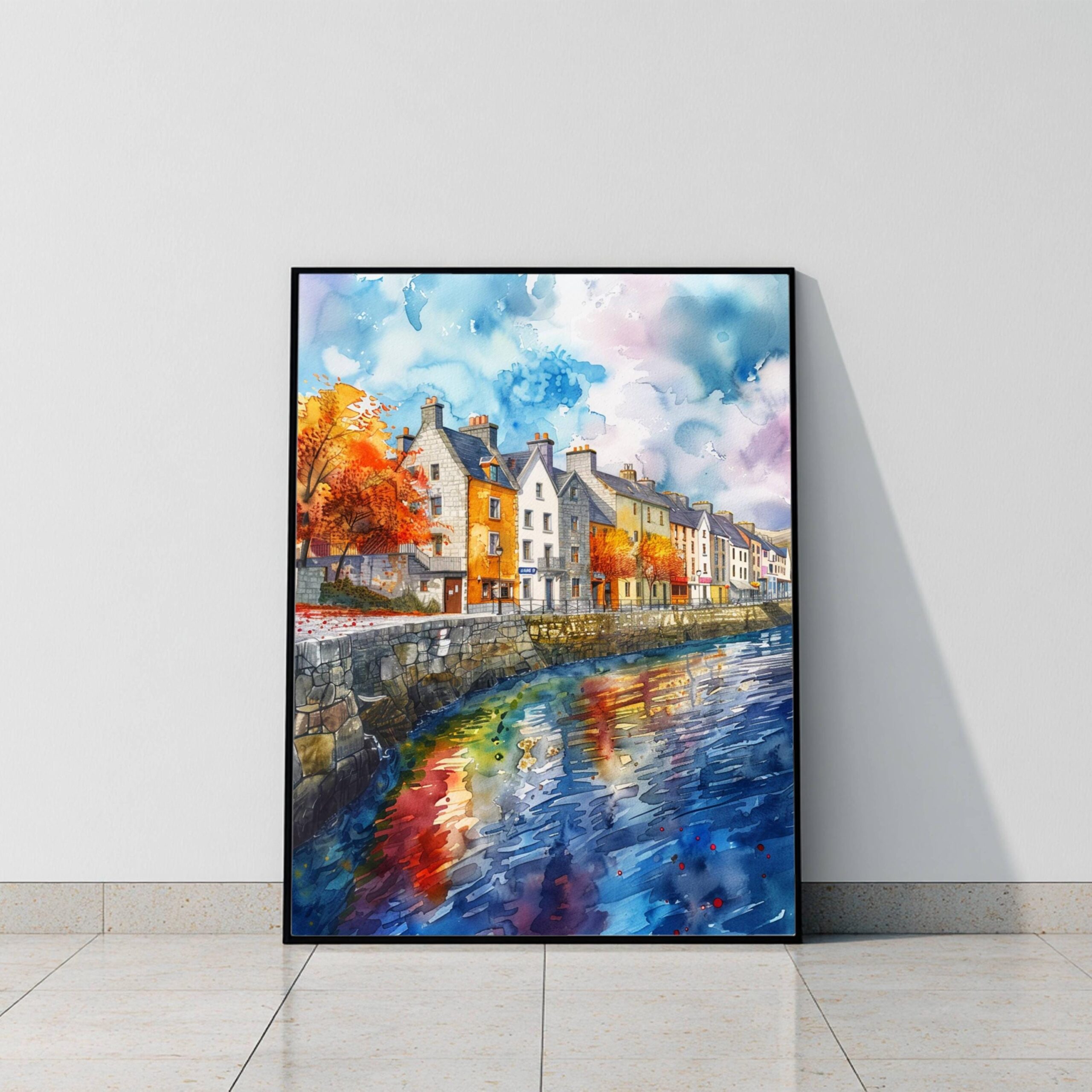 Galway Republic of Ireland Watercolor Print: Europe Travel Art Poster - Image 9