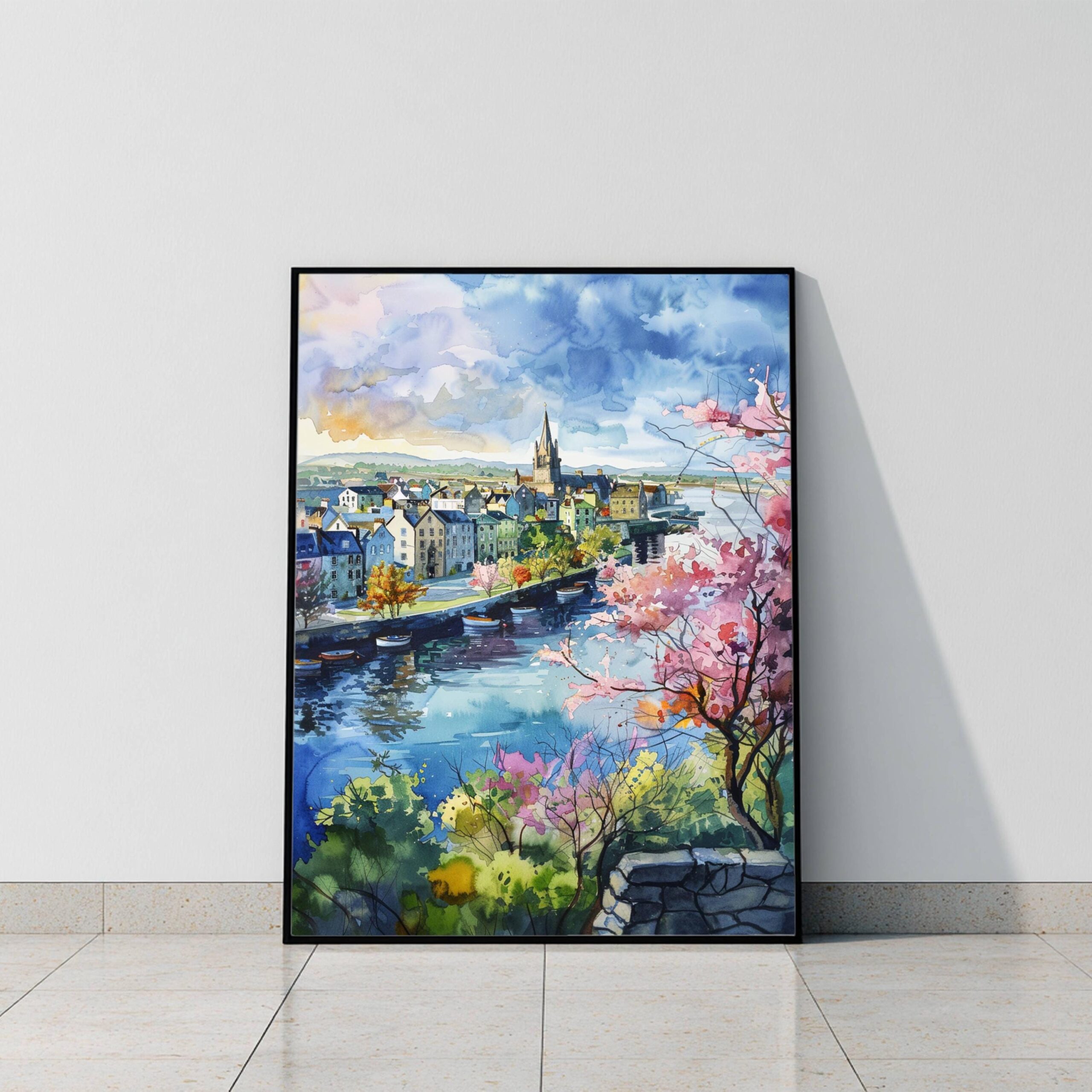 Galway Republic of Ireland Watercolor Print: Europe Travel Art Poster - Image 9