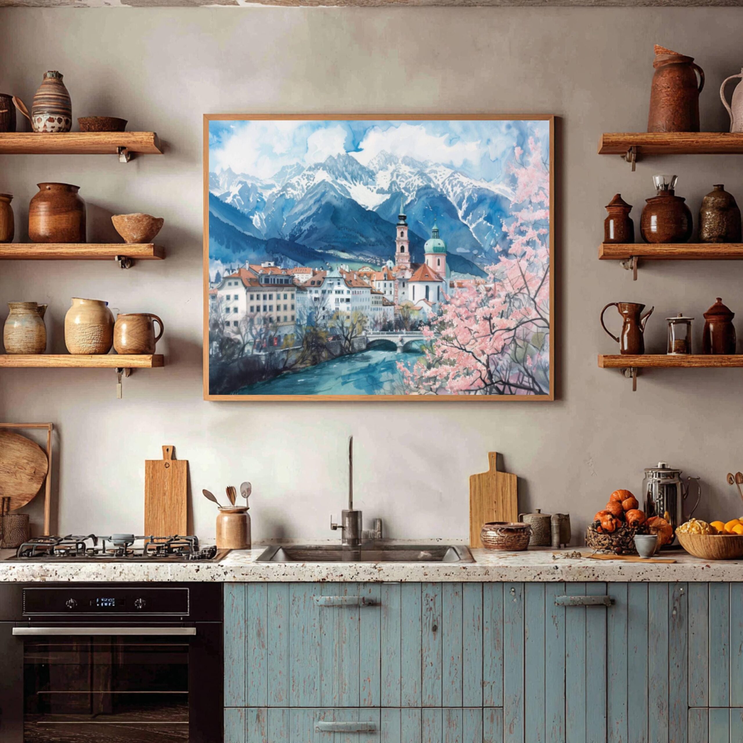 Innsbruck Austria Watercolor Print: Europe Travel Art Poster - Image 4