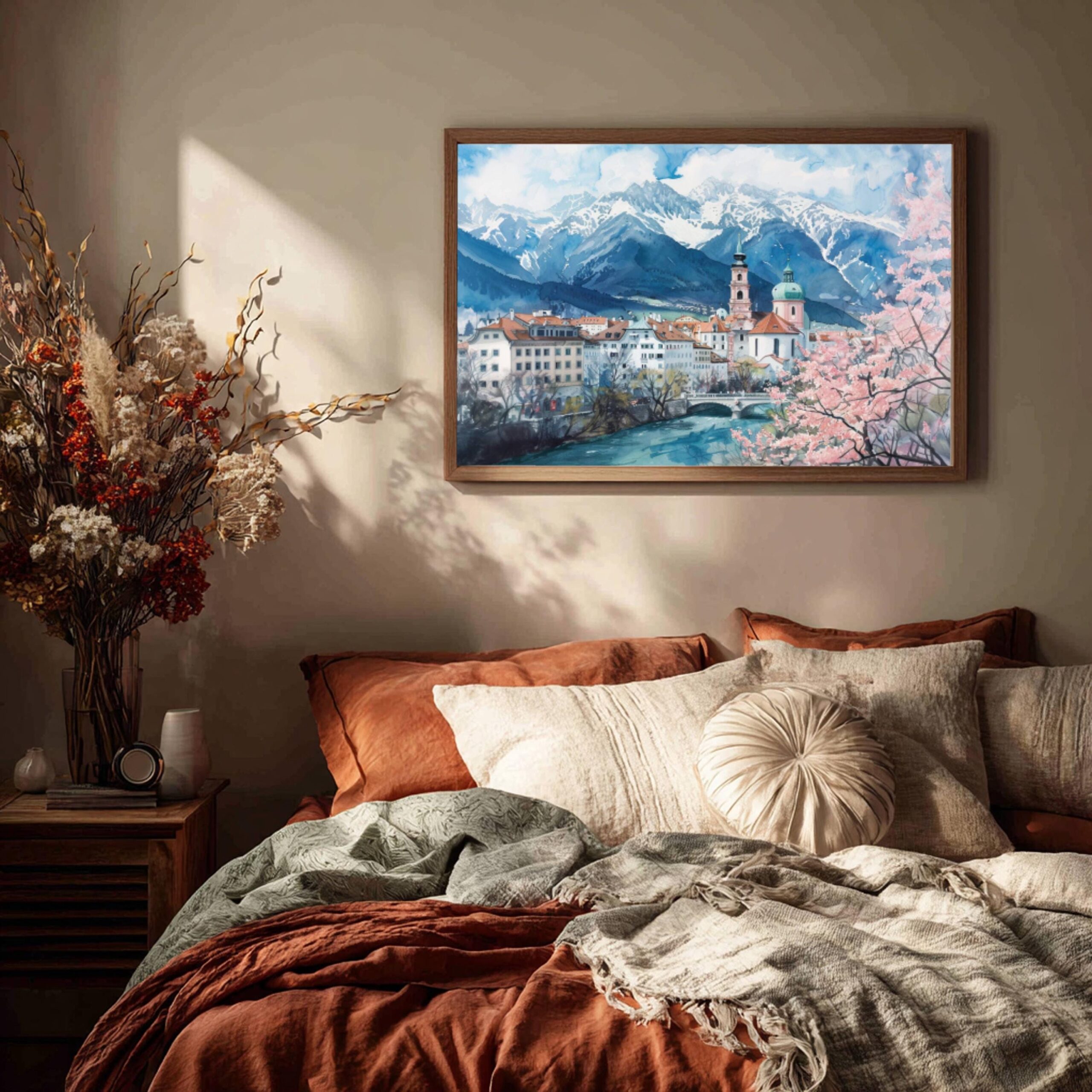 Innsbruck Austria Watercolor Print: Europe Travel Art Poster - Image 3