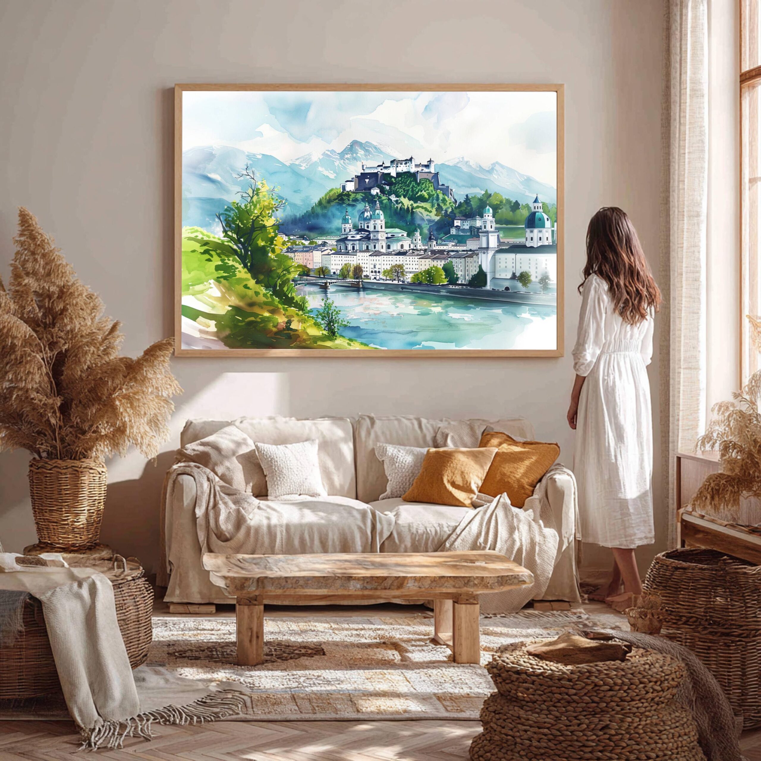 Salzburg Austria Watercolor Print: Europe Travel Art Poster - Image 7