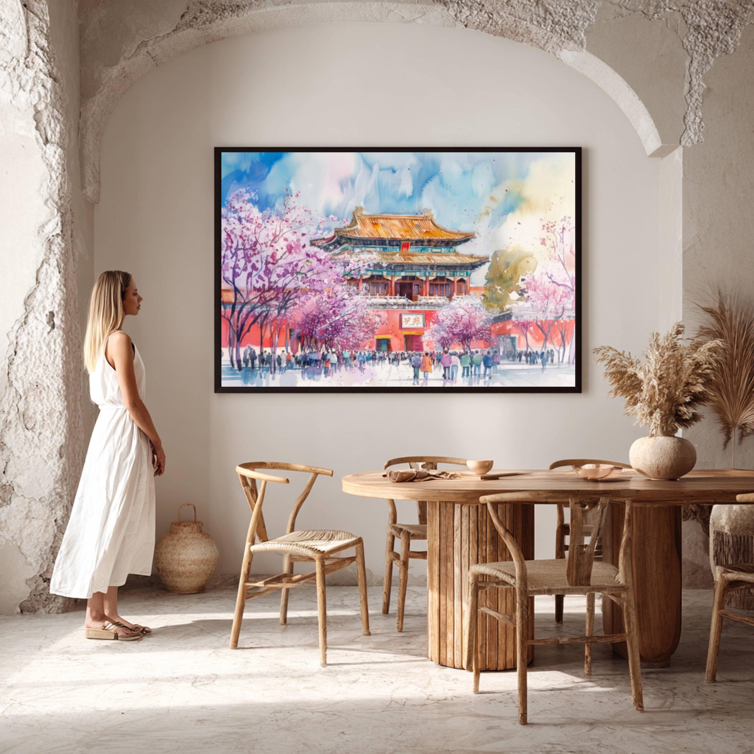 Forbidden City Beijing China Watercolor Print: Asian Travel Art Poster - Image 8