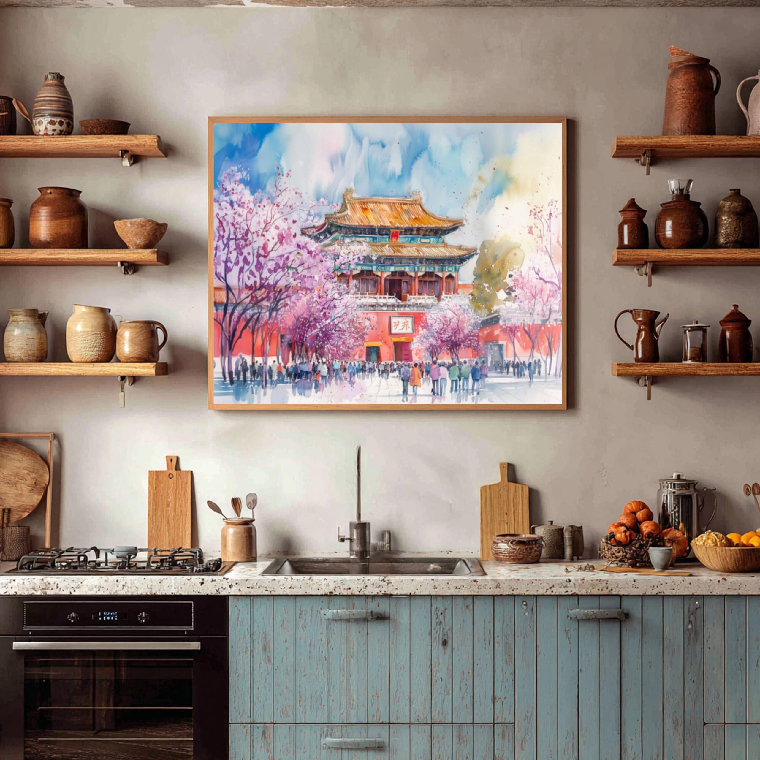 Forbidden City Beijing China Watercolor Print: Asian Travel Art Poster - Image 4