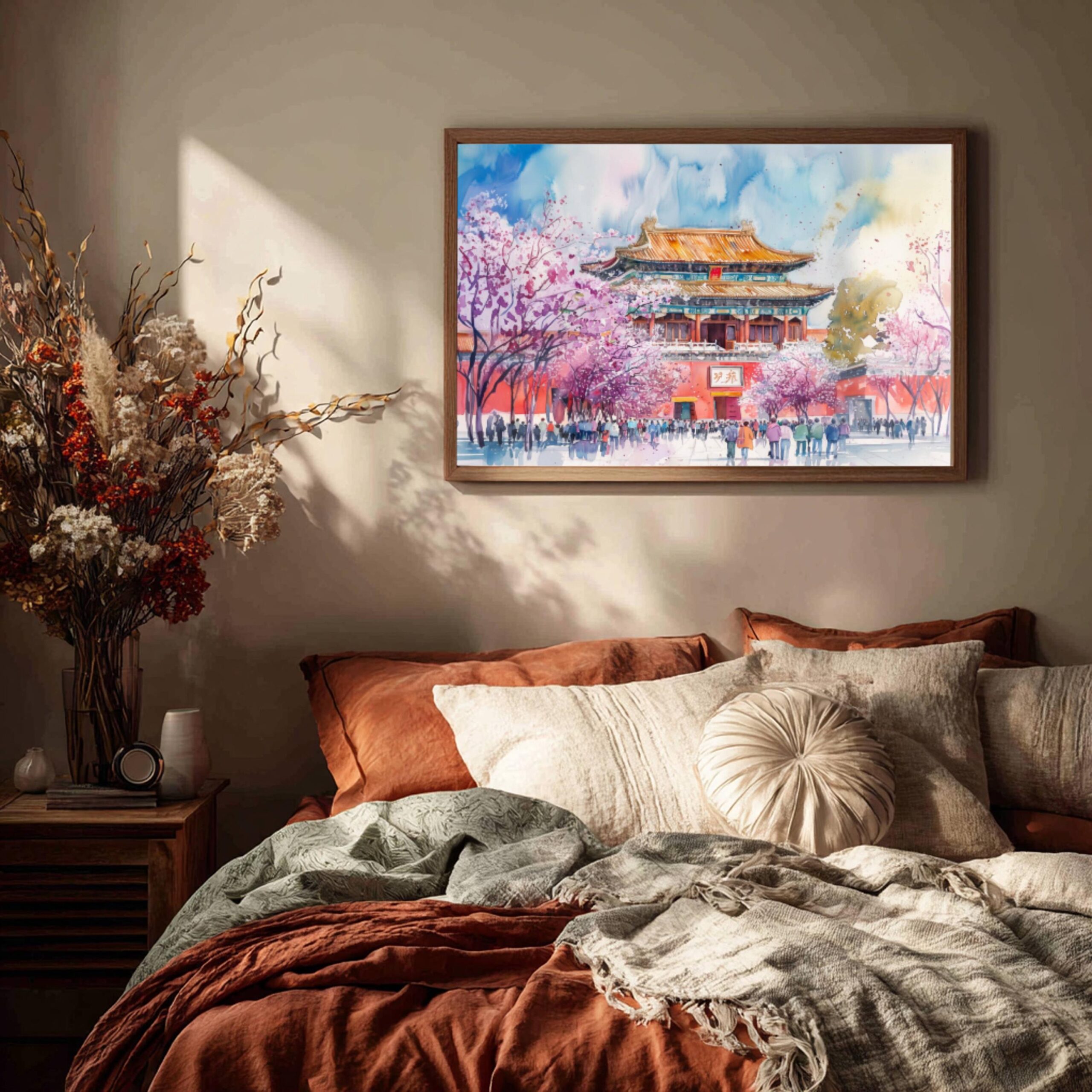 Forbidden City Beijing China Watercolor Print: Asian Travel Art Poster - Image 3