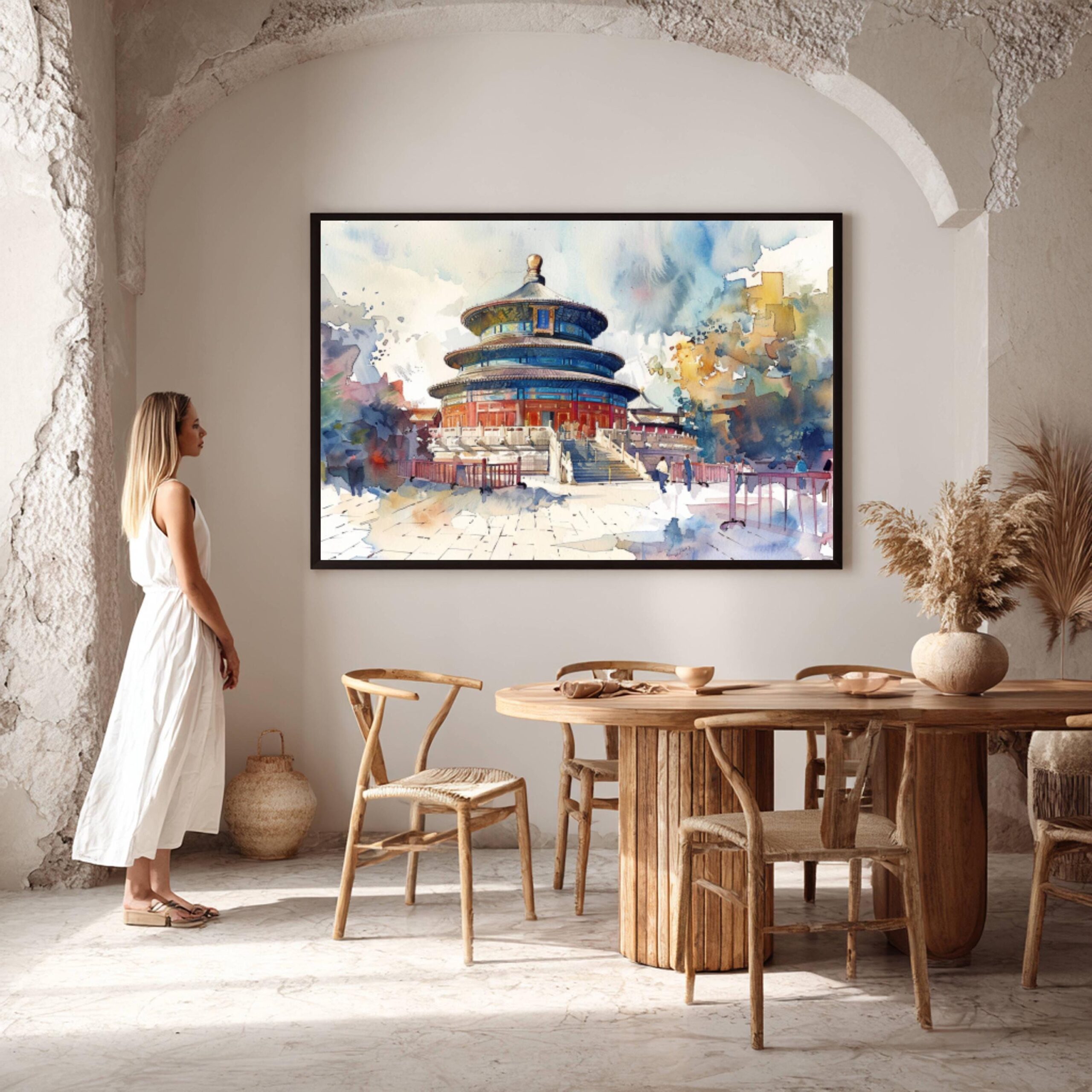 Temple of Heaven Beijing China Watercolor Print: Asian Travel Art Poster - Image 5