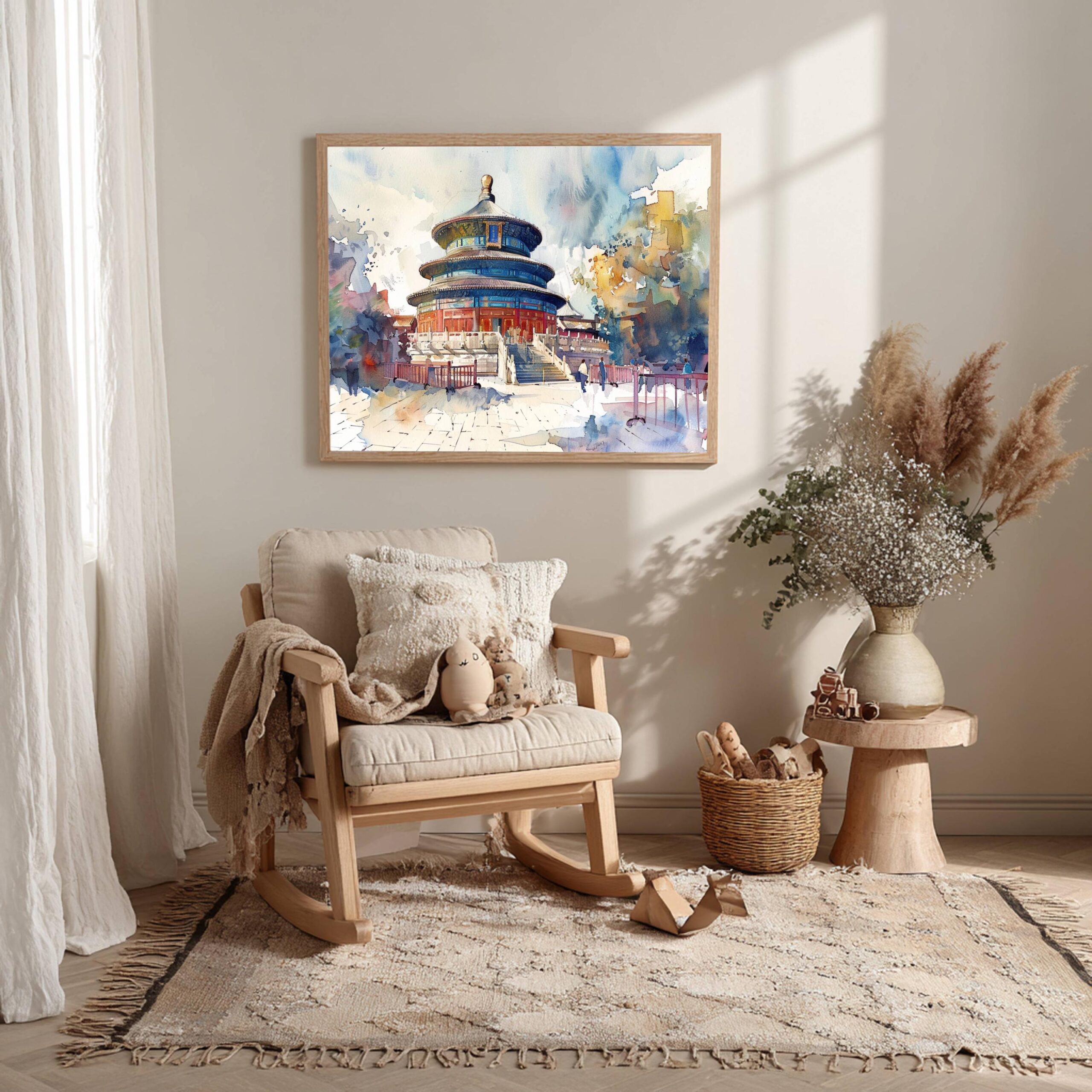 Temple of Heaven Beijing China Watercolor Print: Asian Travel Art Poster - Image 10