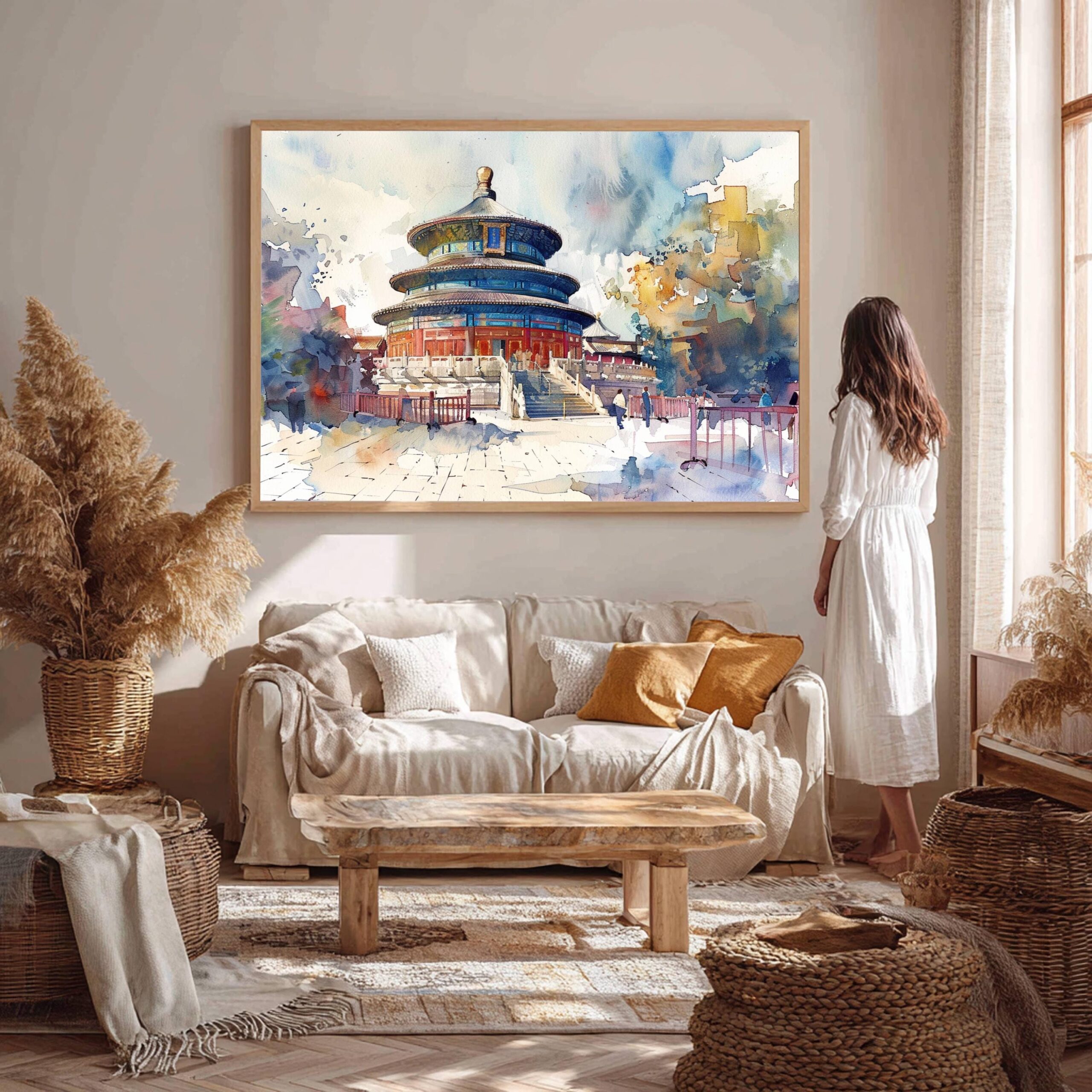 Temple of Heaven Beijing China Watercolor Print: Asian Travel Art Poster - Image 6