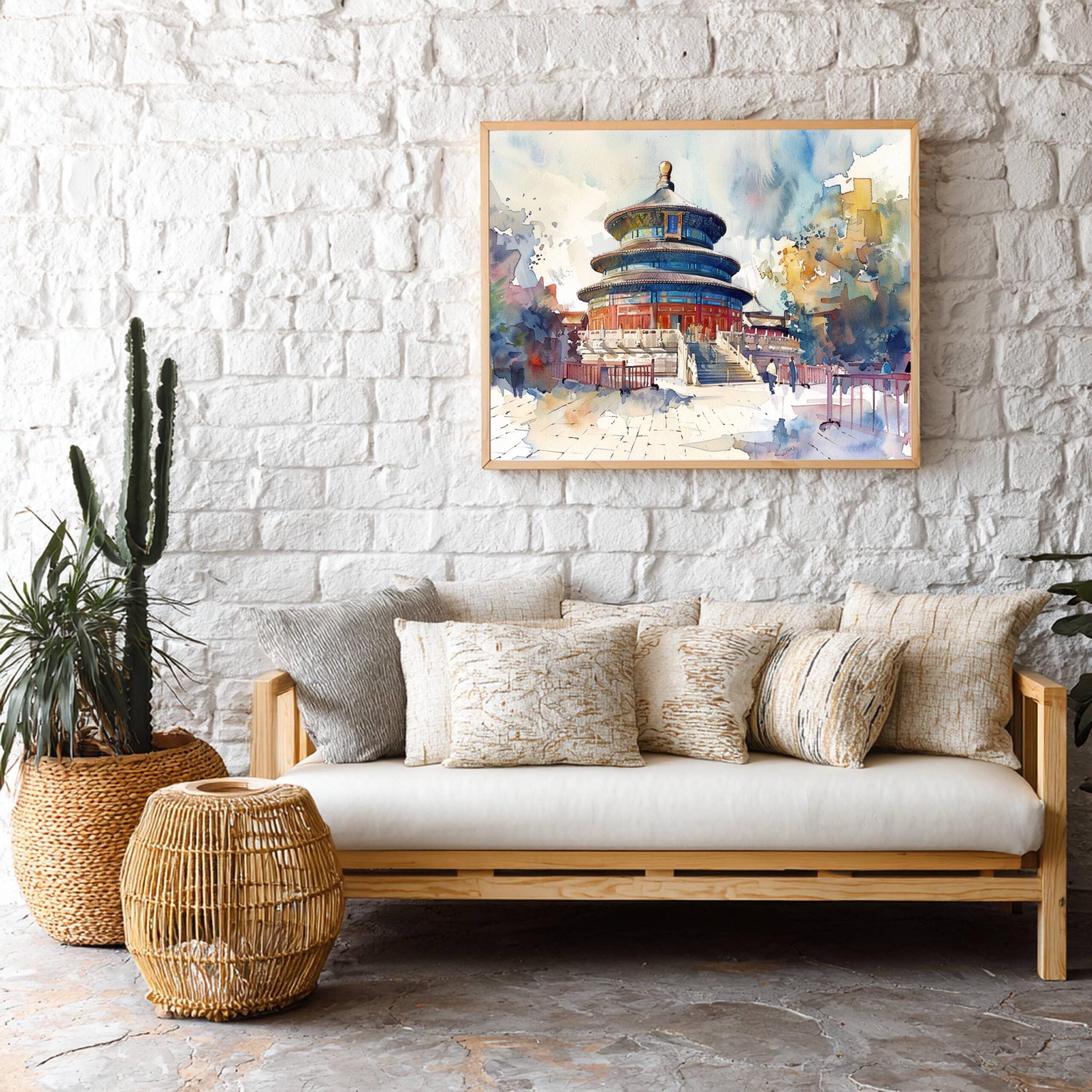 Temple of Heaven Beijing China Watercolor Print: Asian Travel Art Poster - Image 8