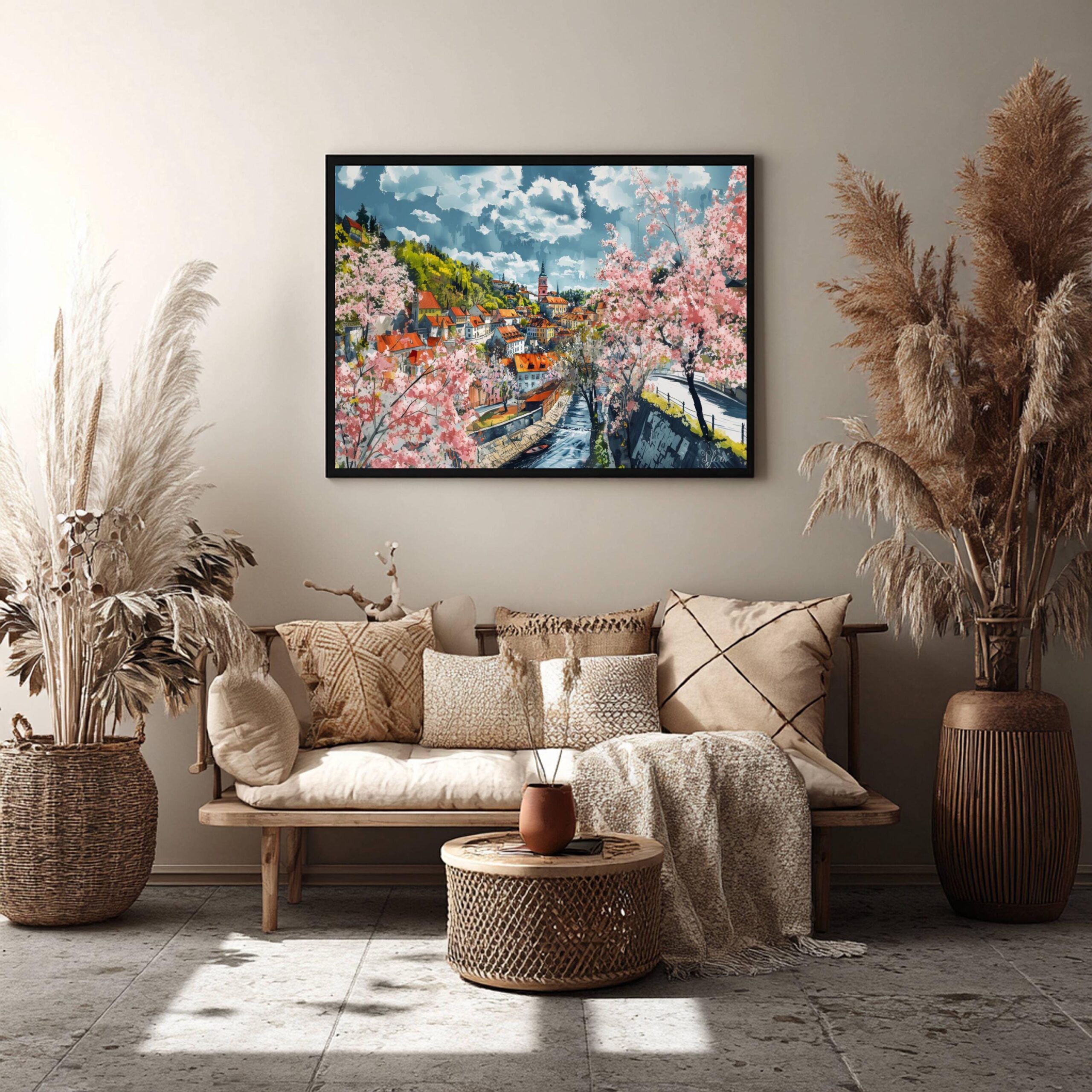 Cesky Krumlov Czech Republic Watercolor Print: Europe Travel Art Poster - Image 5