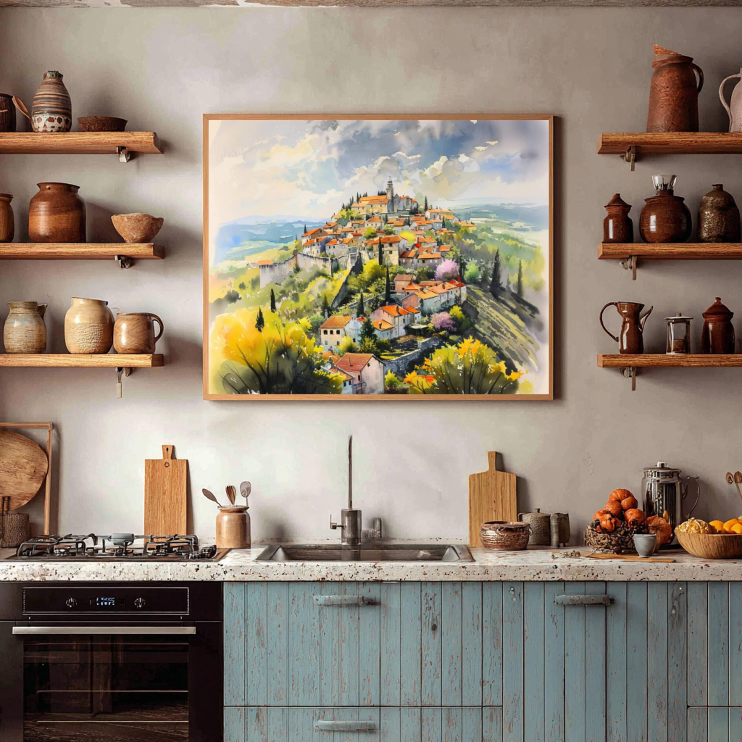 Motovun Croatia Watercolor Print: Europe Travel Art Poster - Image 3