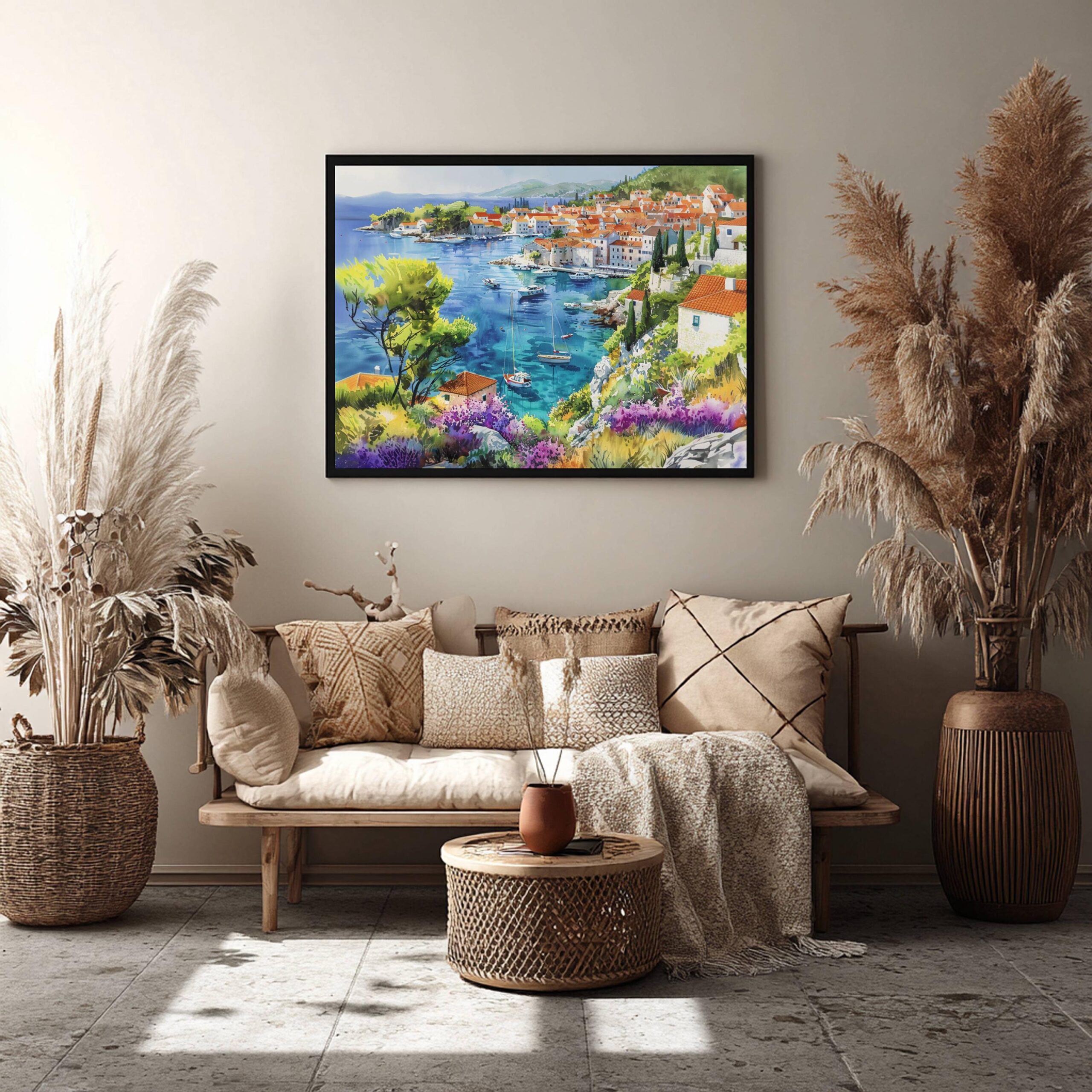 Hvar Island Croatia Watercolor Print: Europe Travel Art Poster - Image 8
