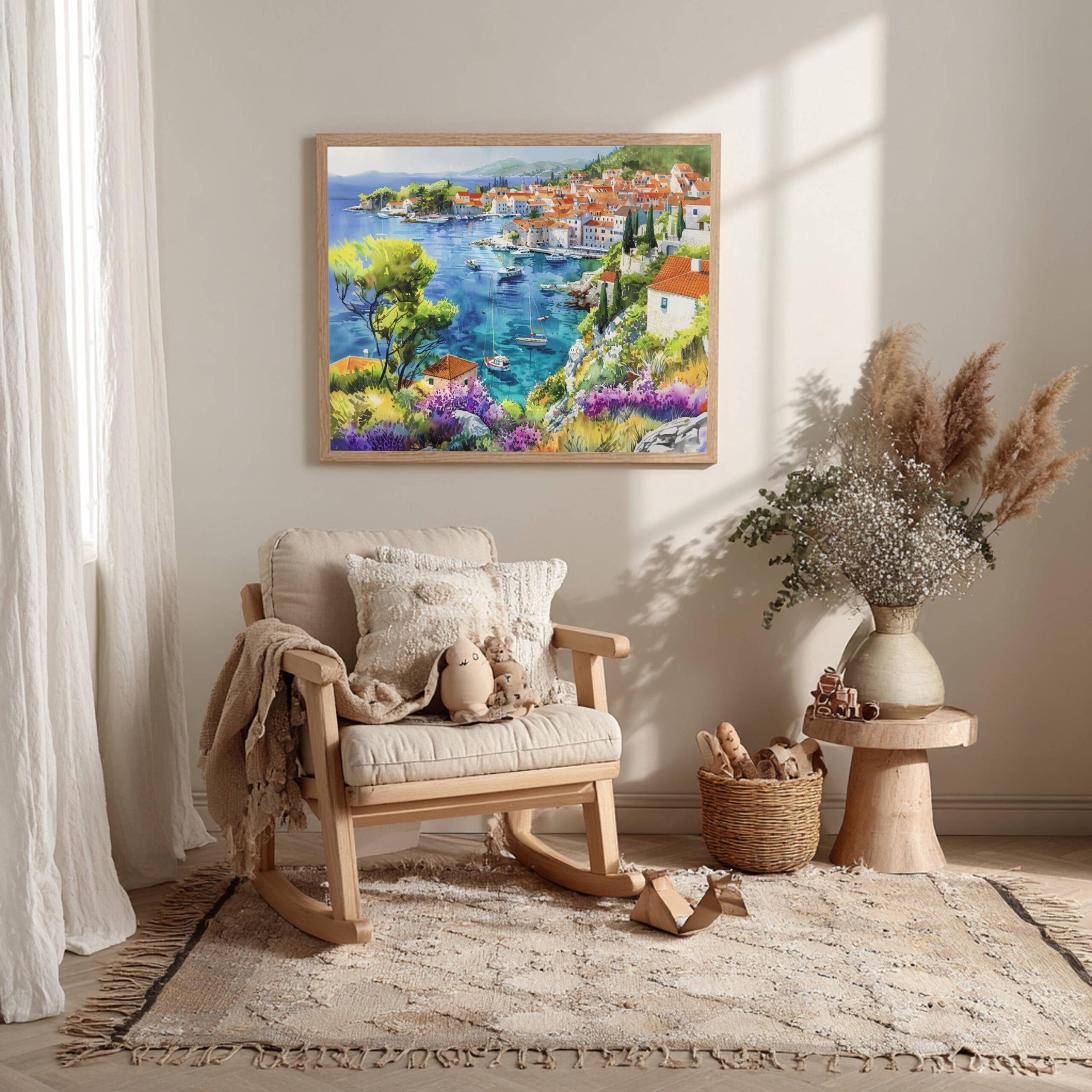 Hvar Island Croatia Watercolor Print: Europe Travel Art Poster - Image 10