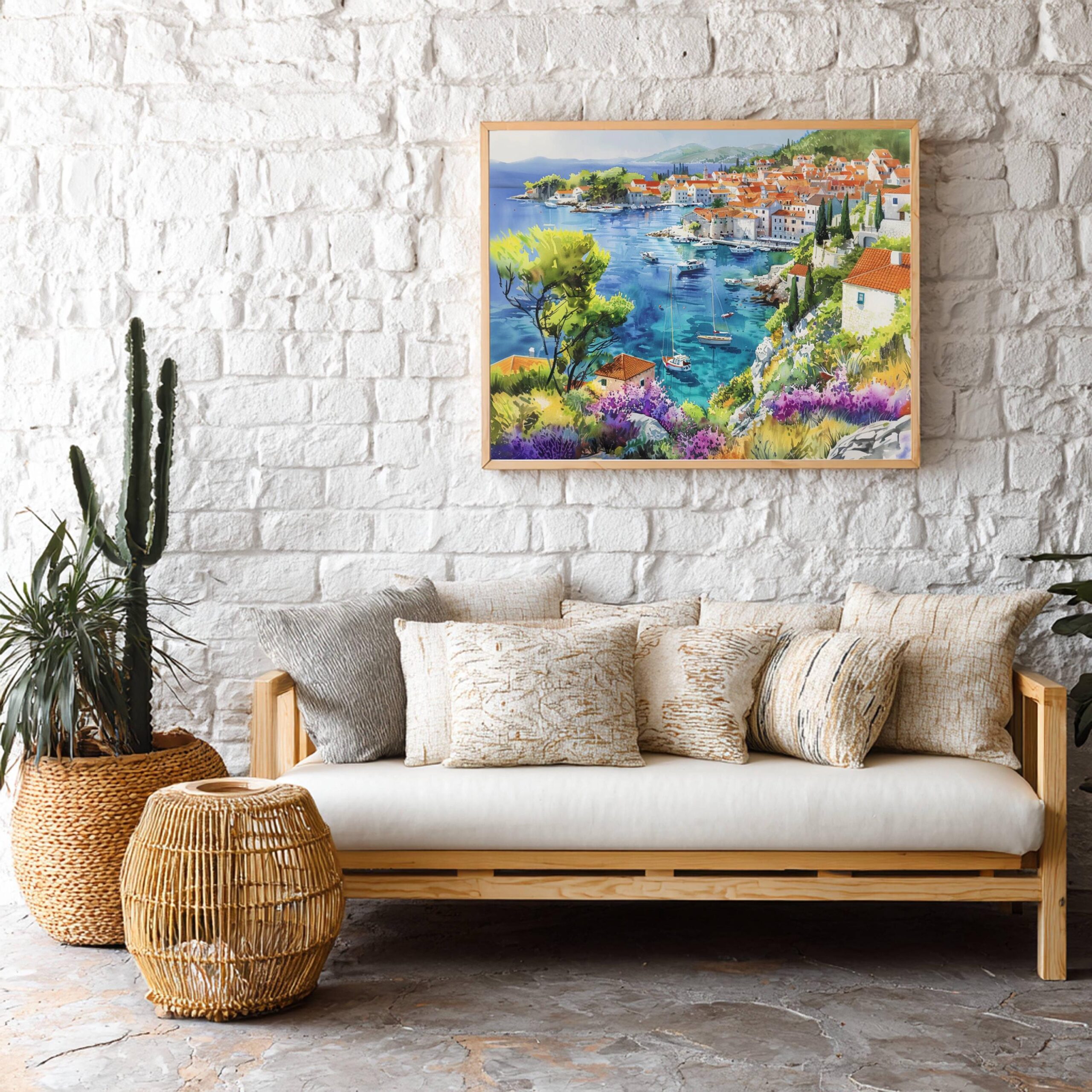 Hvar Island Croatia Watercolor Print: Europe Travel Art Poster - Image 5