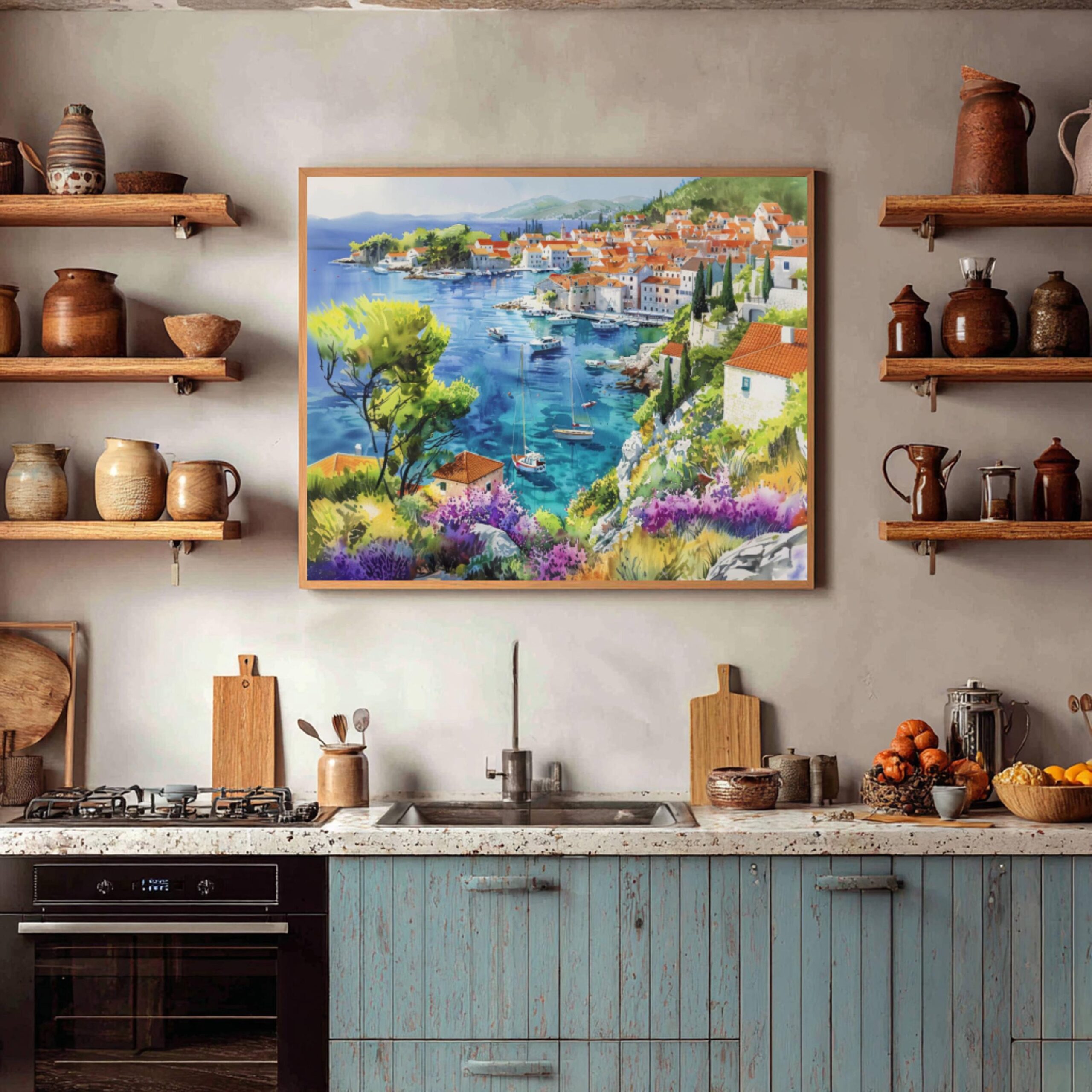 Hvar Island Croatia Watercolor Print: Europe Travel Art Poster - Image 4