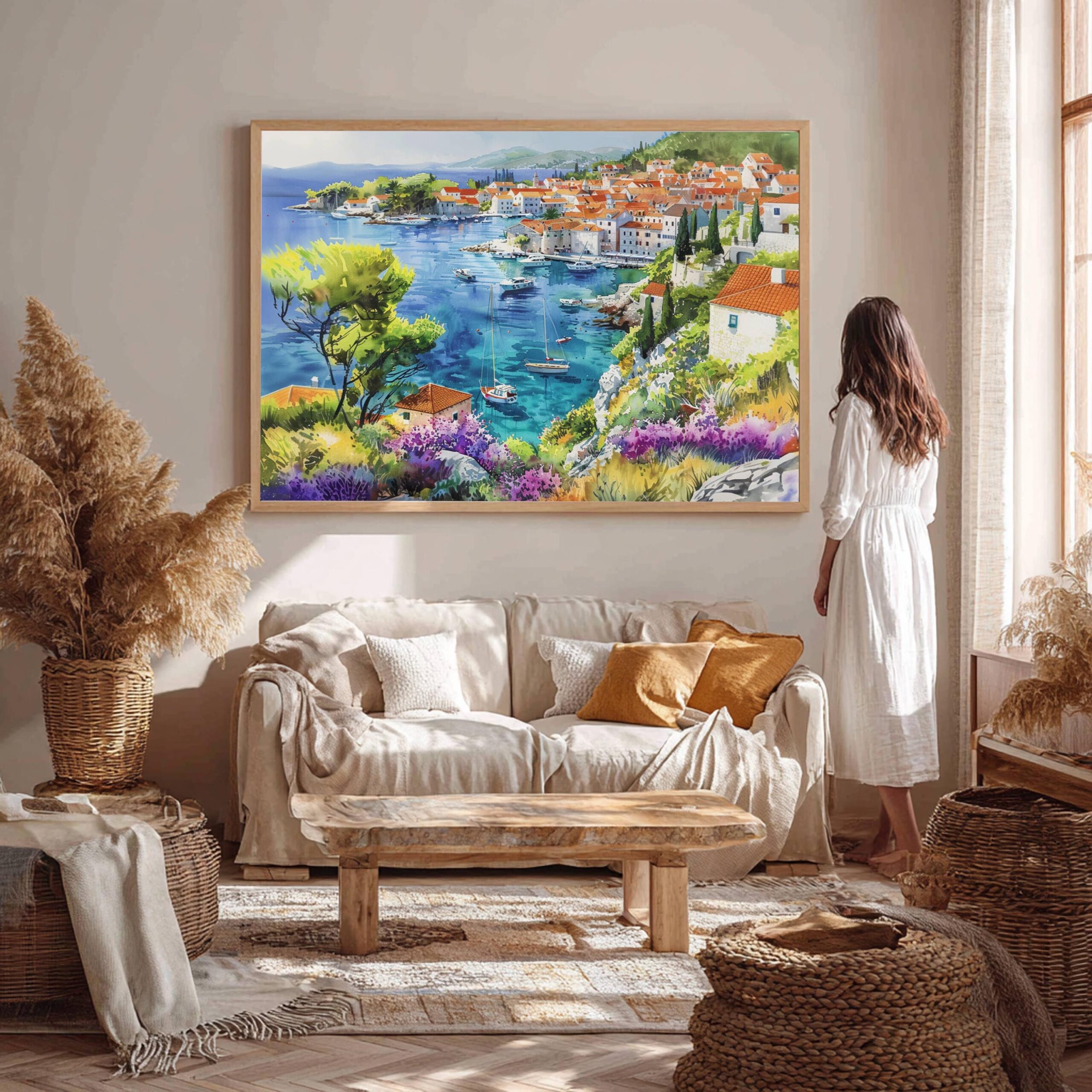 Hvar Island Croatia Watercolor Print: Europe Travel Art Poster - Image 7