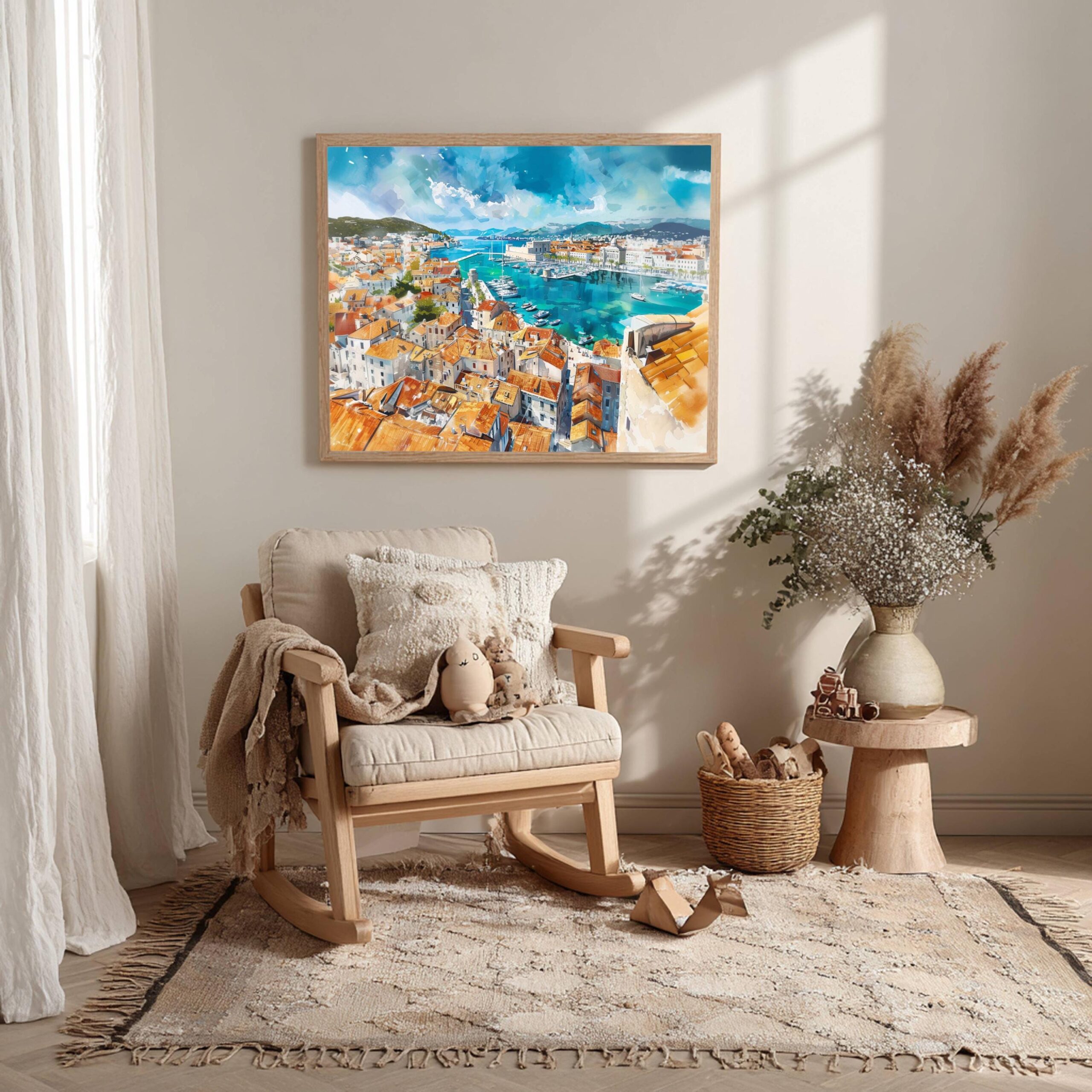 Split Croatia Watercolor Print: Europe Travel Art Poster - Image 10
