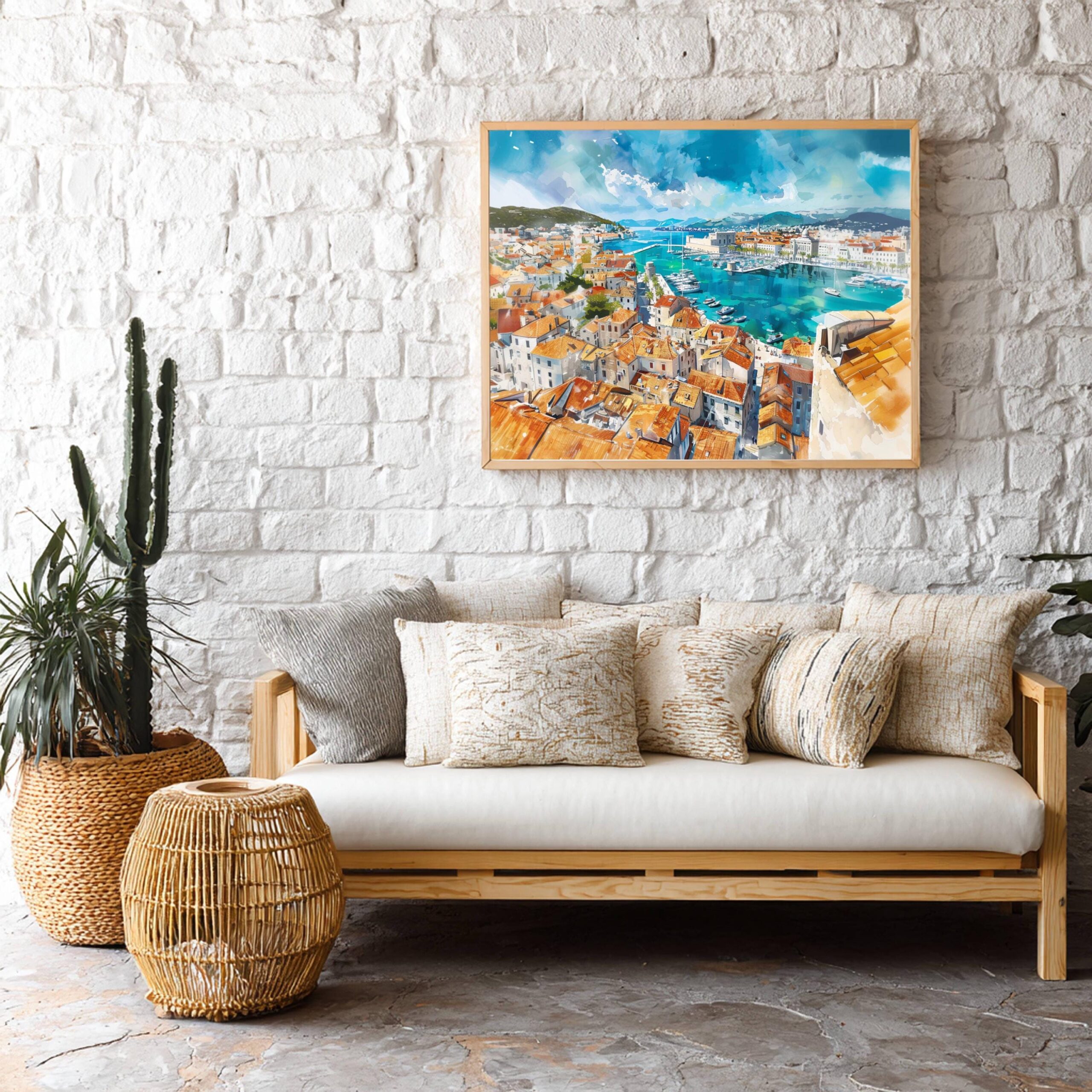 Split Croatia Watercolor Print: Europe Travel Art Poster - Image 4
