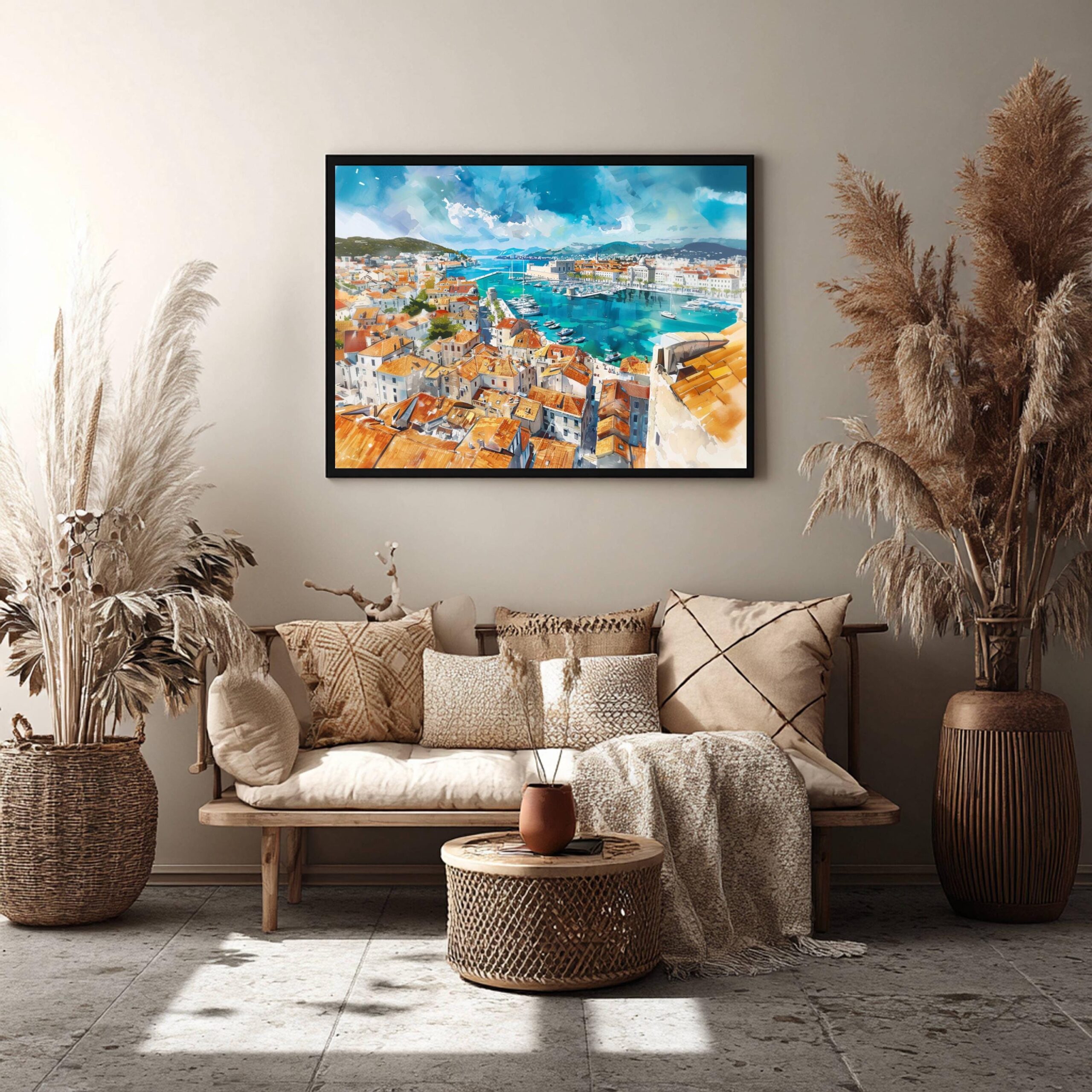 Split Croatia Watercolor Print: Europe Travel Art Poster - Image 8