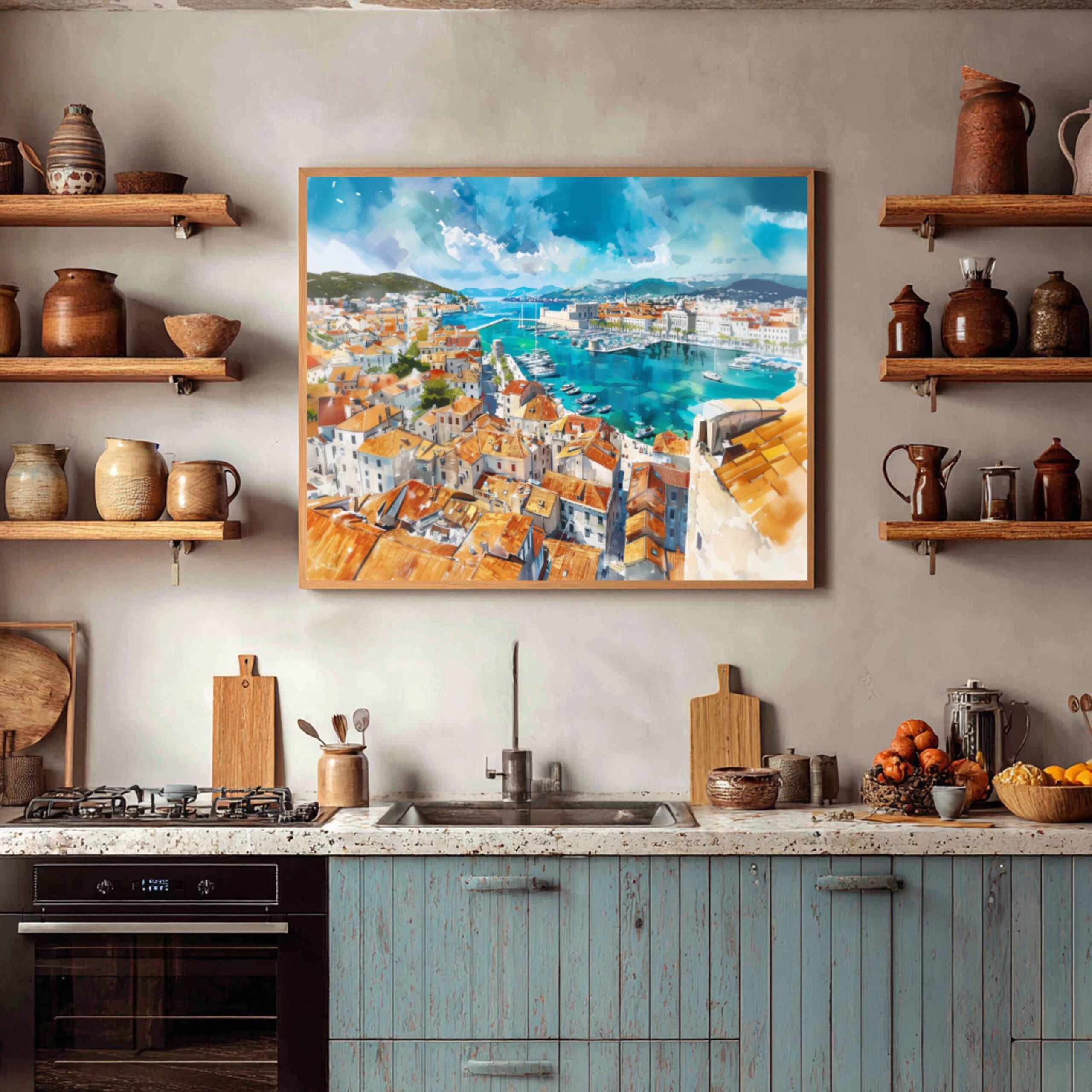 Split Croatia Watercolor Print: Europe Travel Art Poster - Image 5