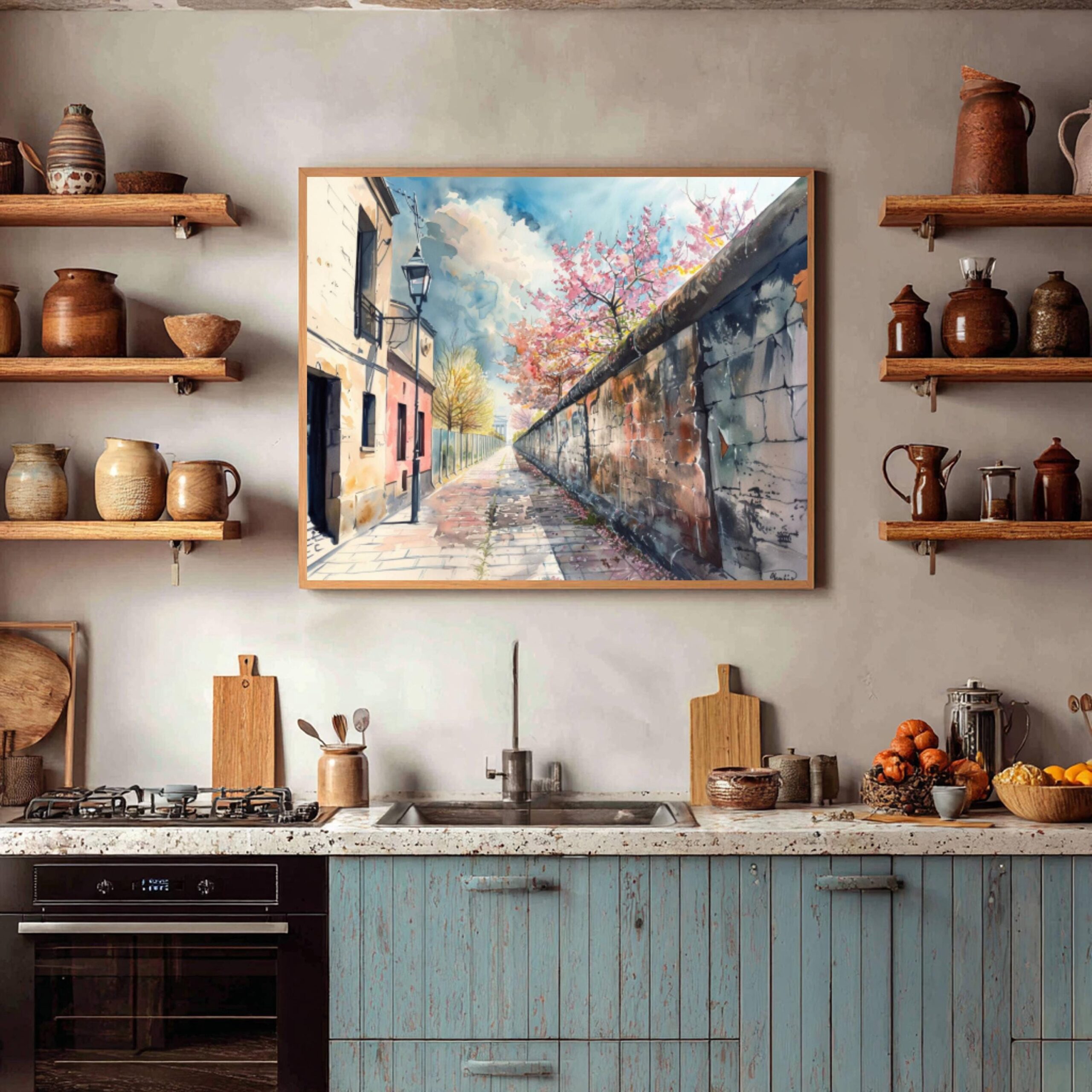 Berlin Wall Germany Watercolor Print: Europe Travel Art Poster - Image 4