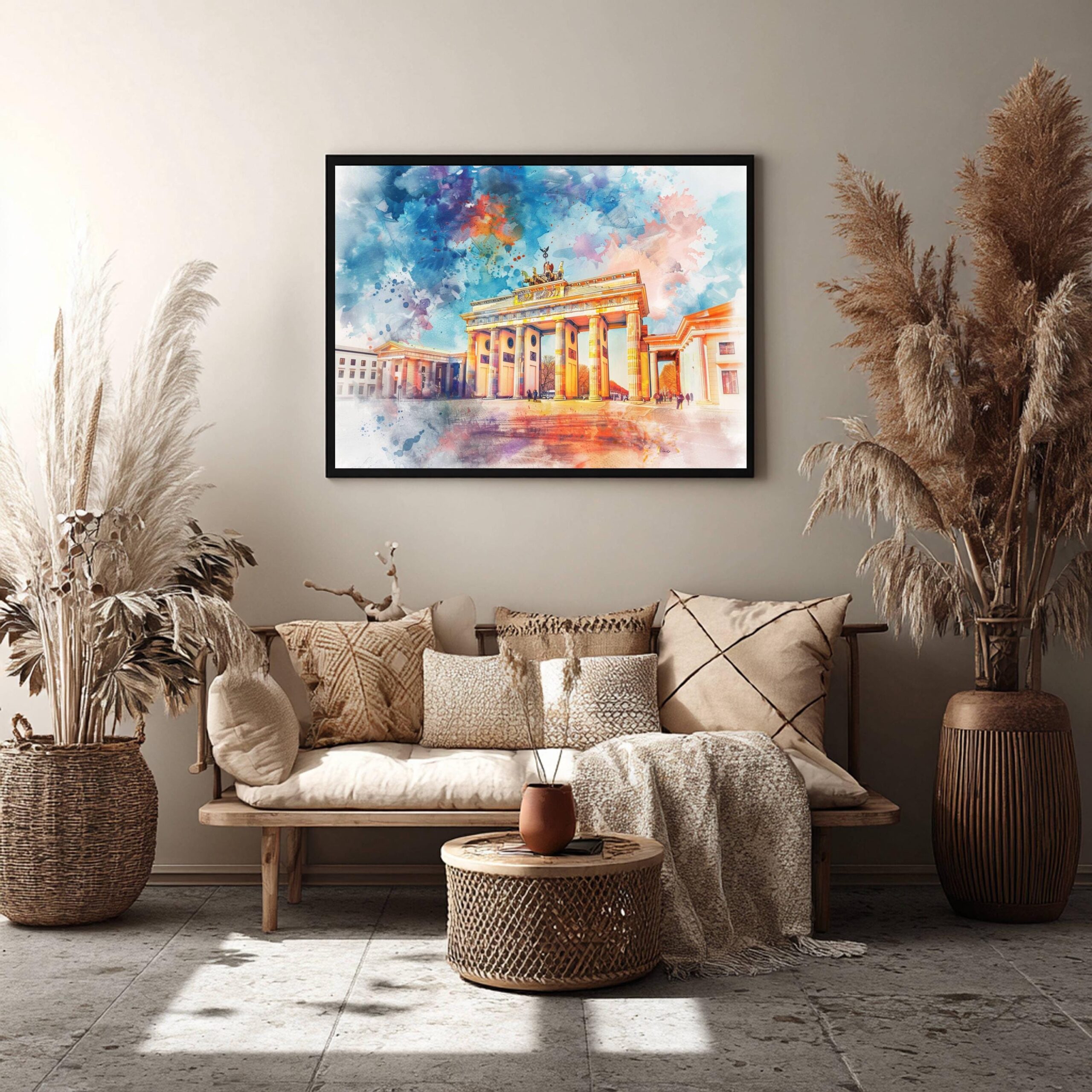 Brandenburg Gate Berlin Germany Watercolor Print: Europe Travel Art Poster - Image 8