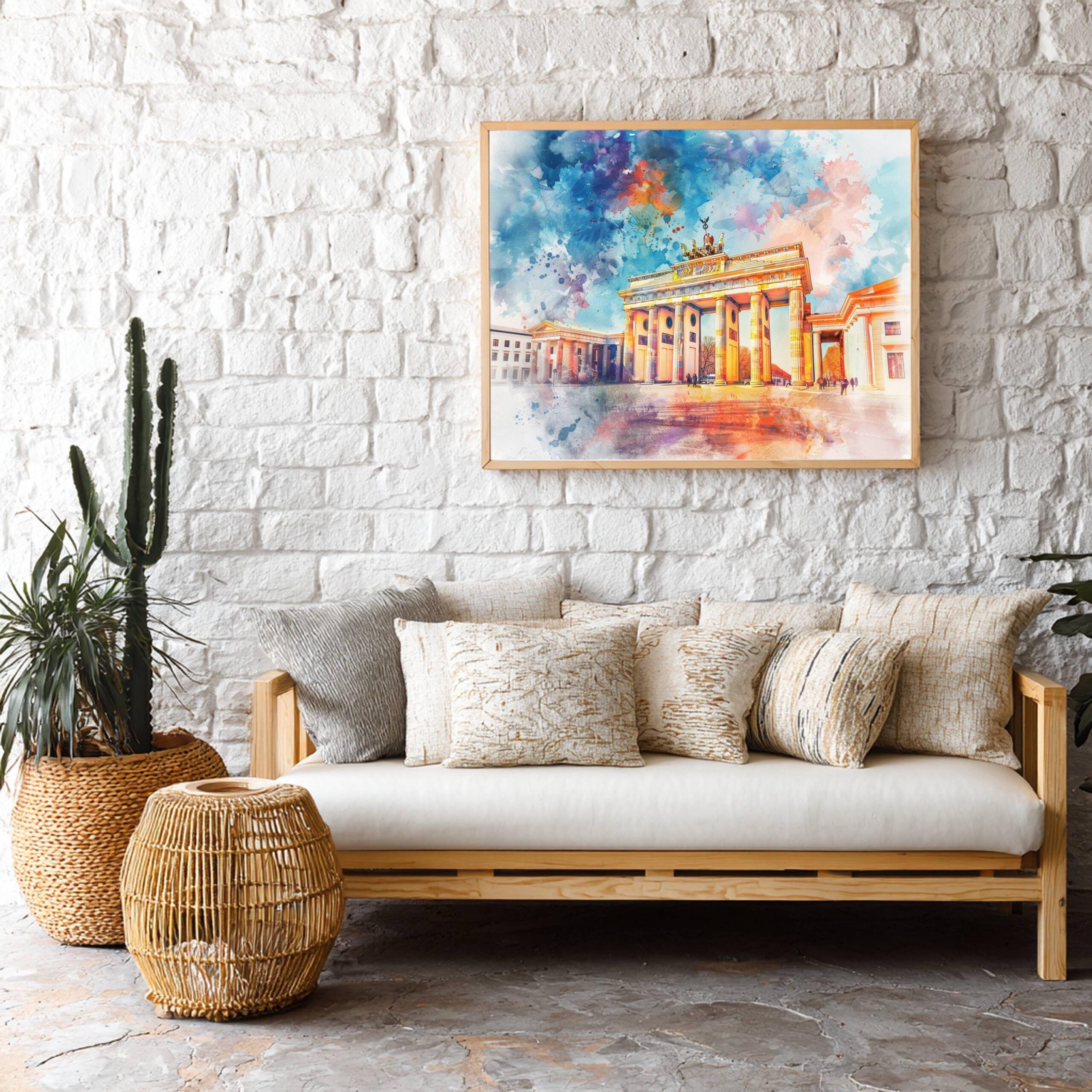 Brandenburg Gate Berlin Germany Watercolor Print: Europe Travel Art Poster - Image 5