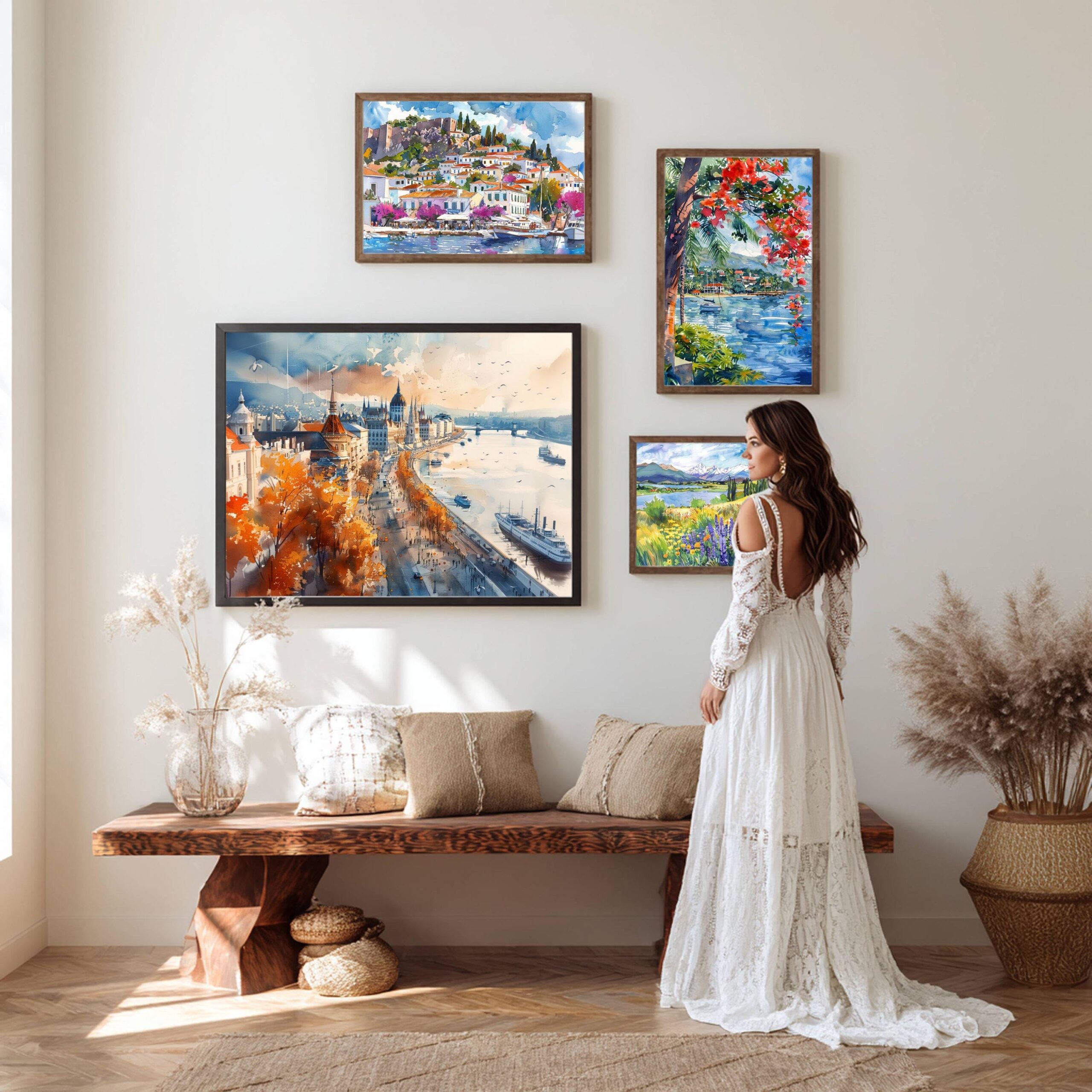 Budapest Hungary Watercolor Print: Europe Travel Art Poster - Image 2
