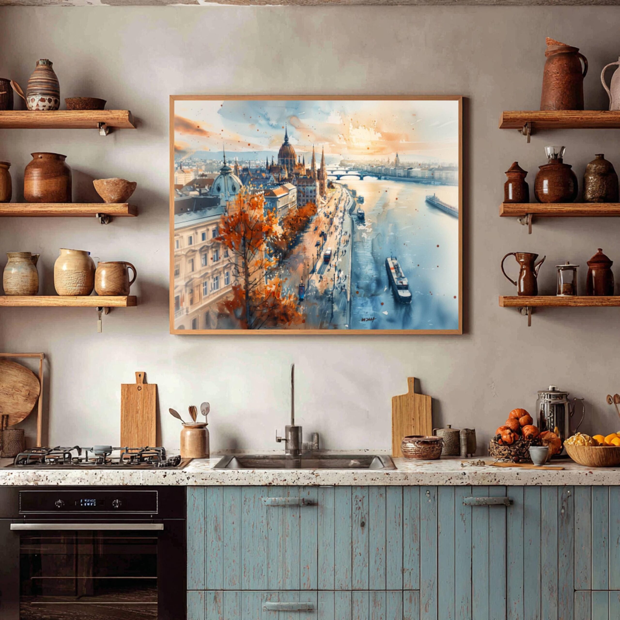 Budapest Hungary Watercolor Print: Europe Travel Art Poster - Image 5