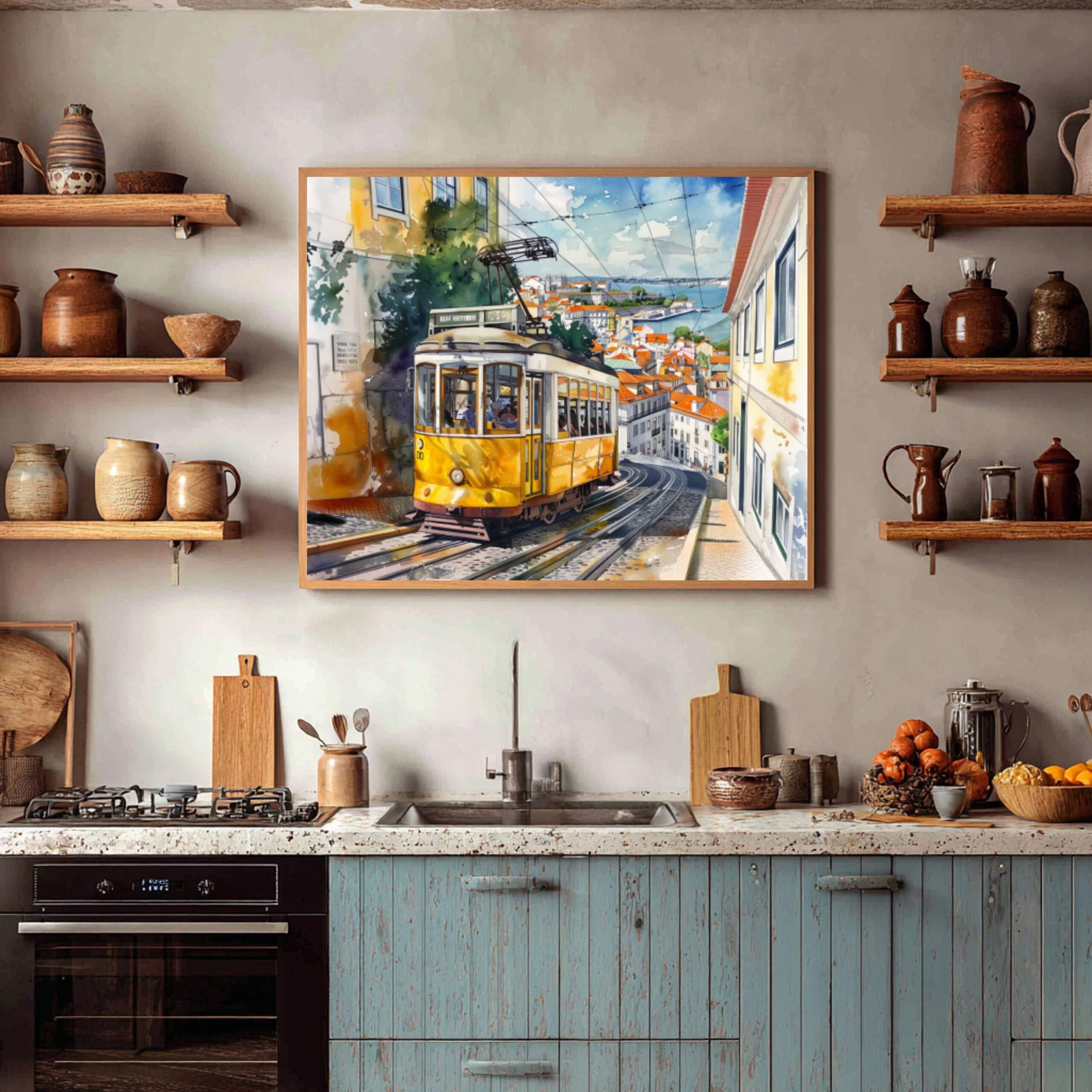 Lisbon Portugal Watercolor Print: Europe Travel Art Poster - Image 4