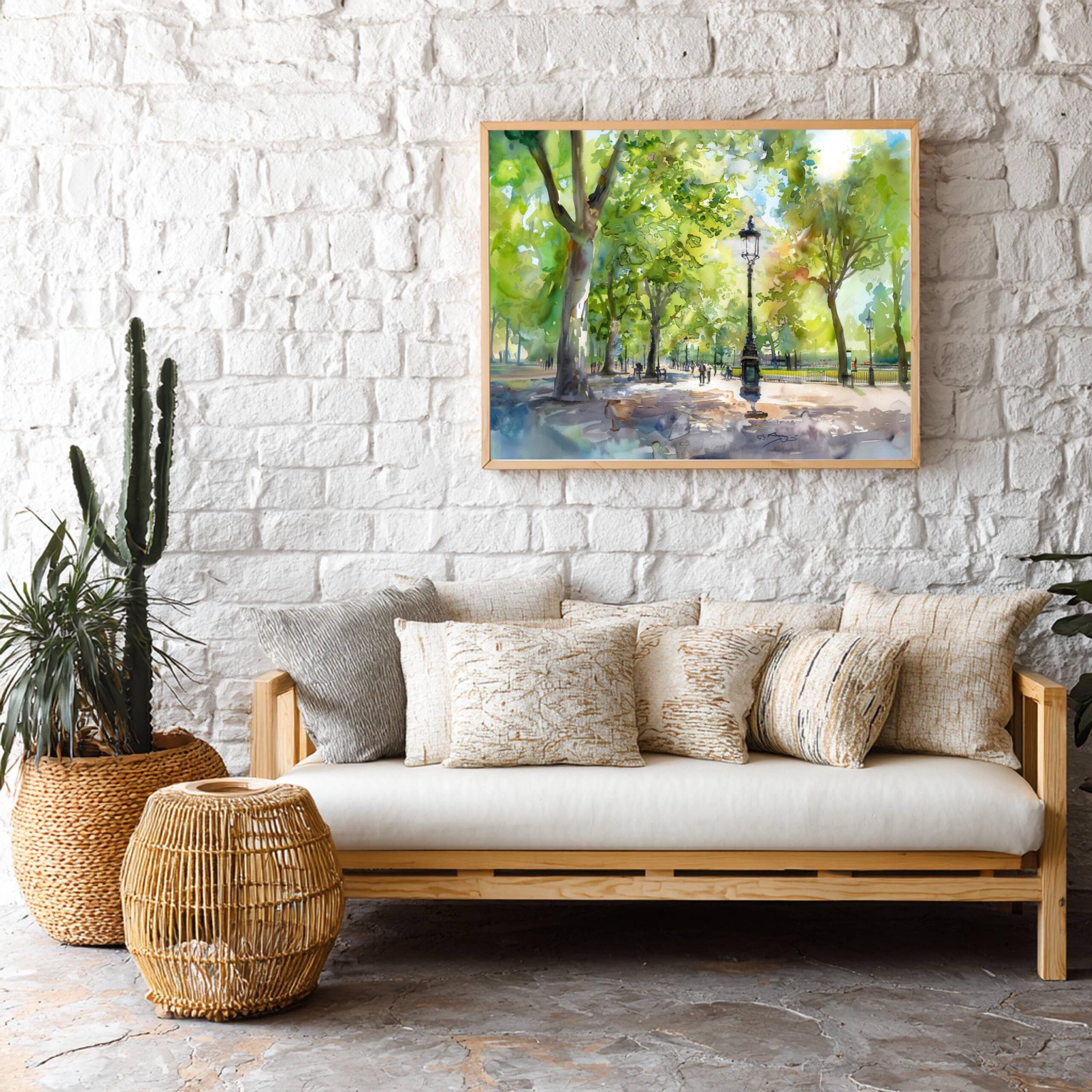 Hyde Park London United Kingdom Watercolor Print: Europe Travel Art Poster - Image 5