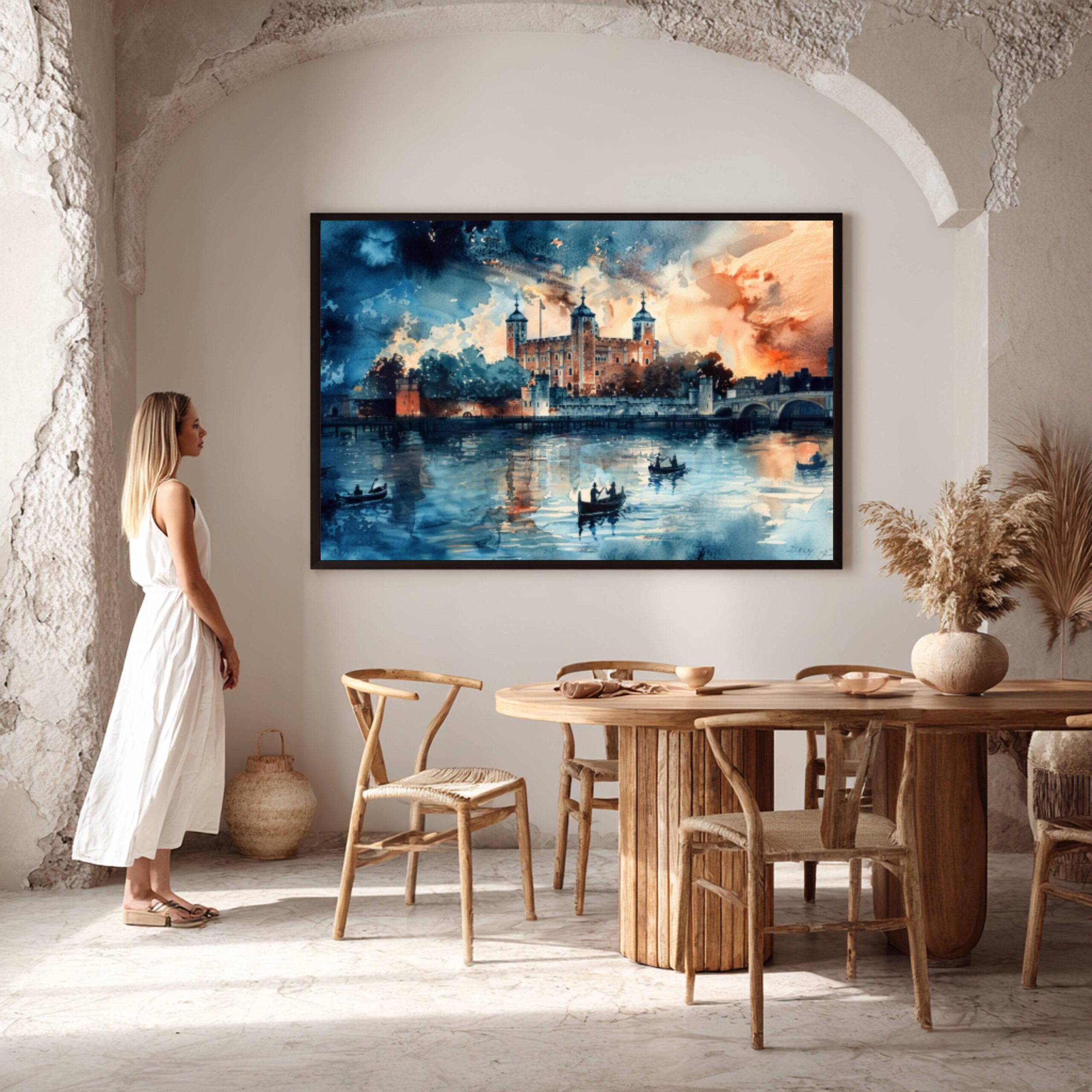 Tower of London United Kingdom Watercolor Print: Europe Travel Art Poster - Image 7