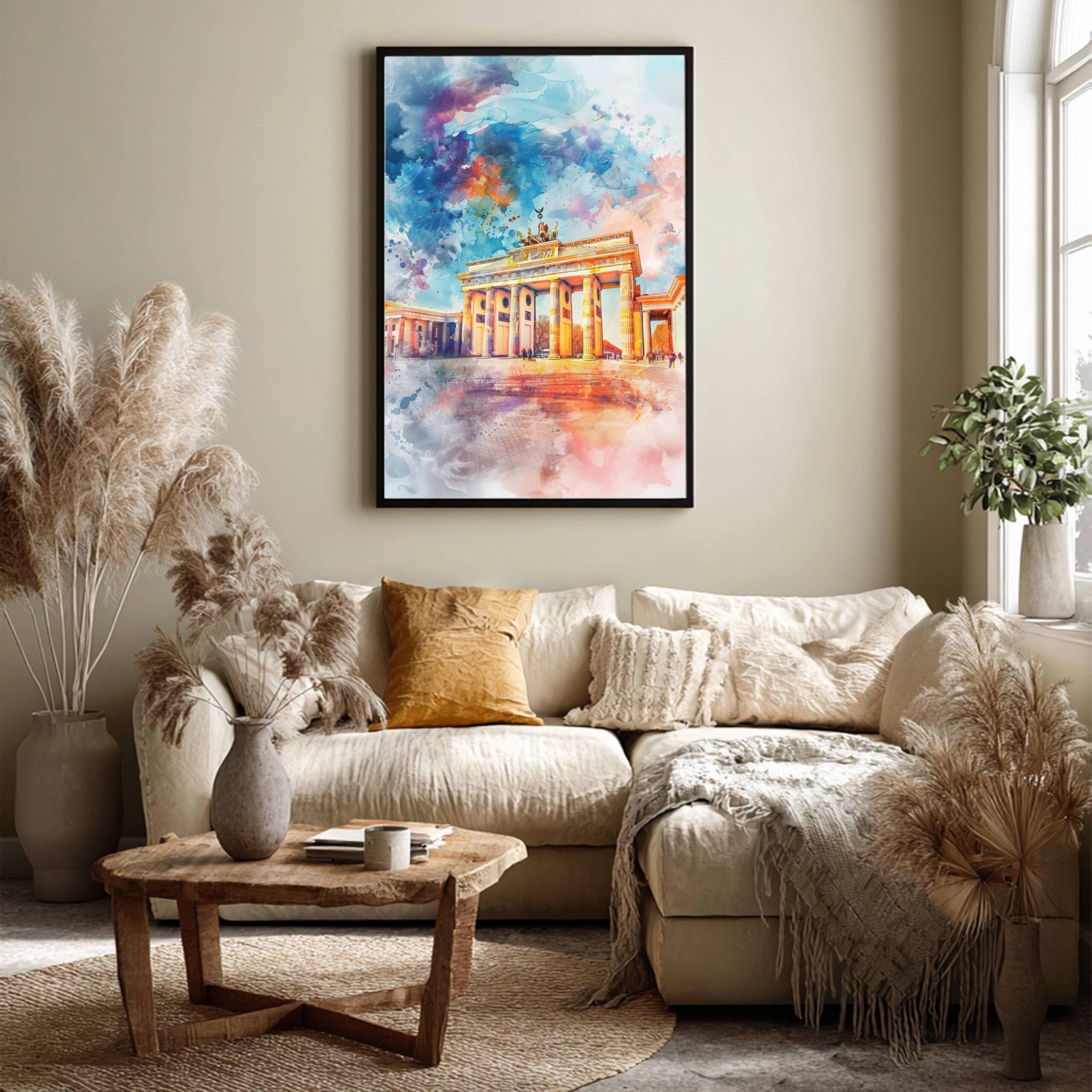 Berlin Brandenburg Gate Germany Watercolor Print: German Travel Art Poster - Image 9
