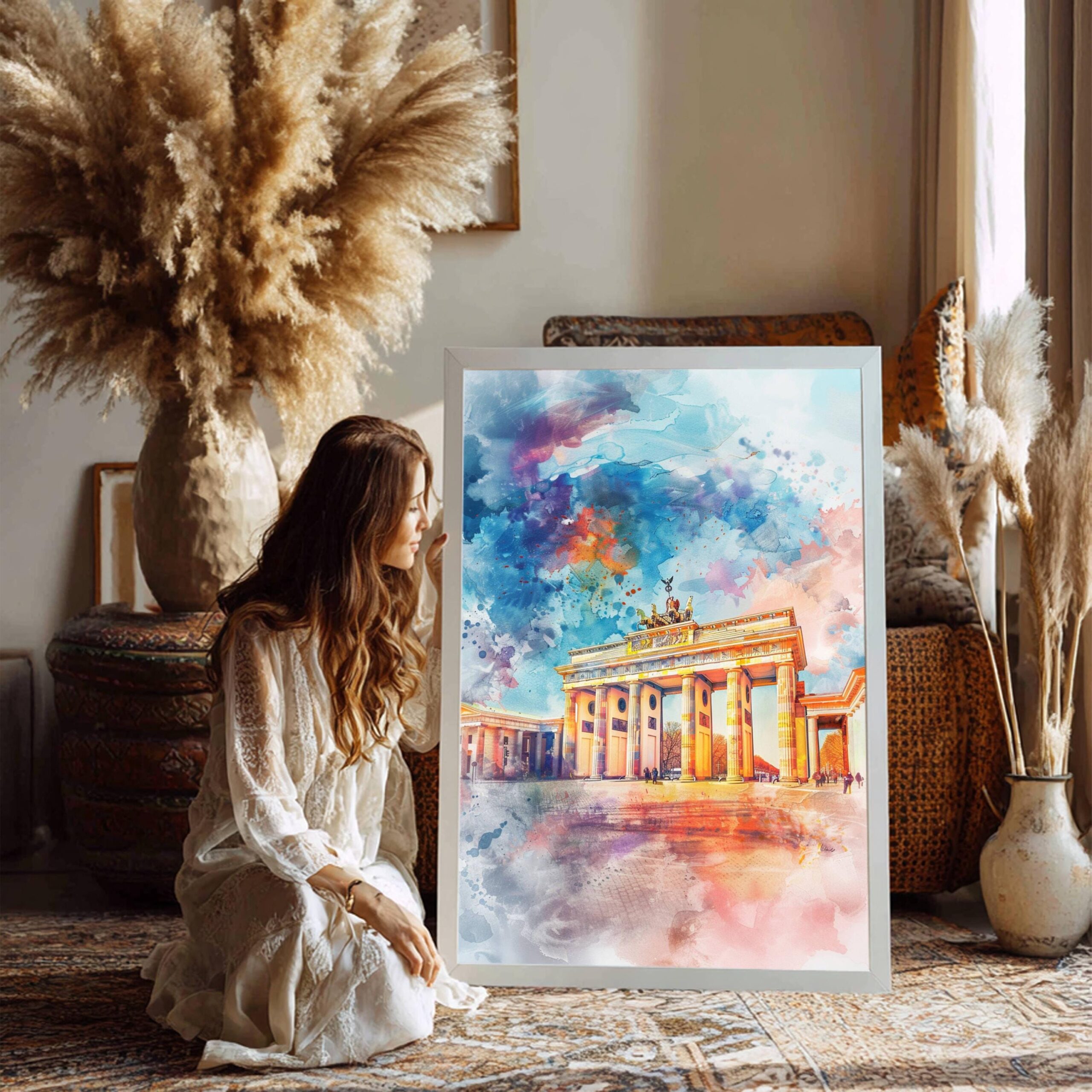 Berlin Brandenburg Gate Germany Watercolor Print: German Travel Art Poster - Image 8