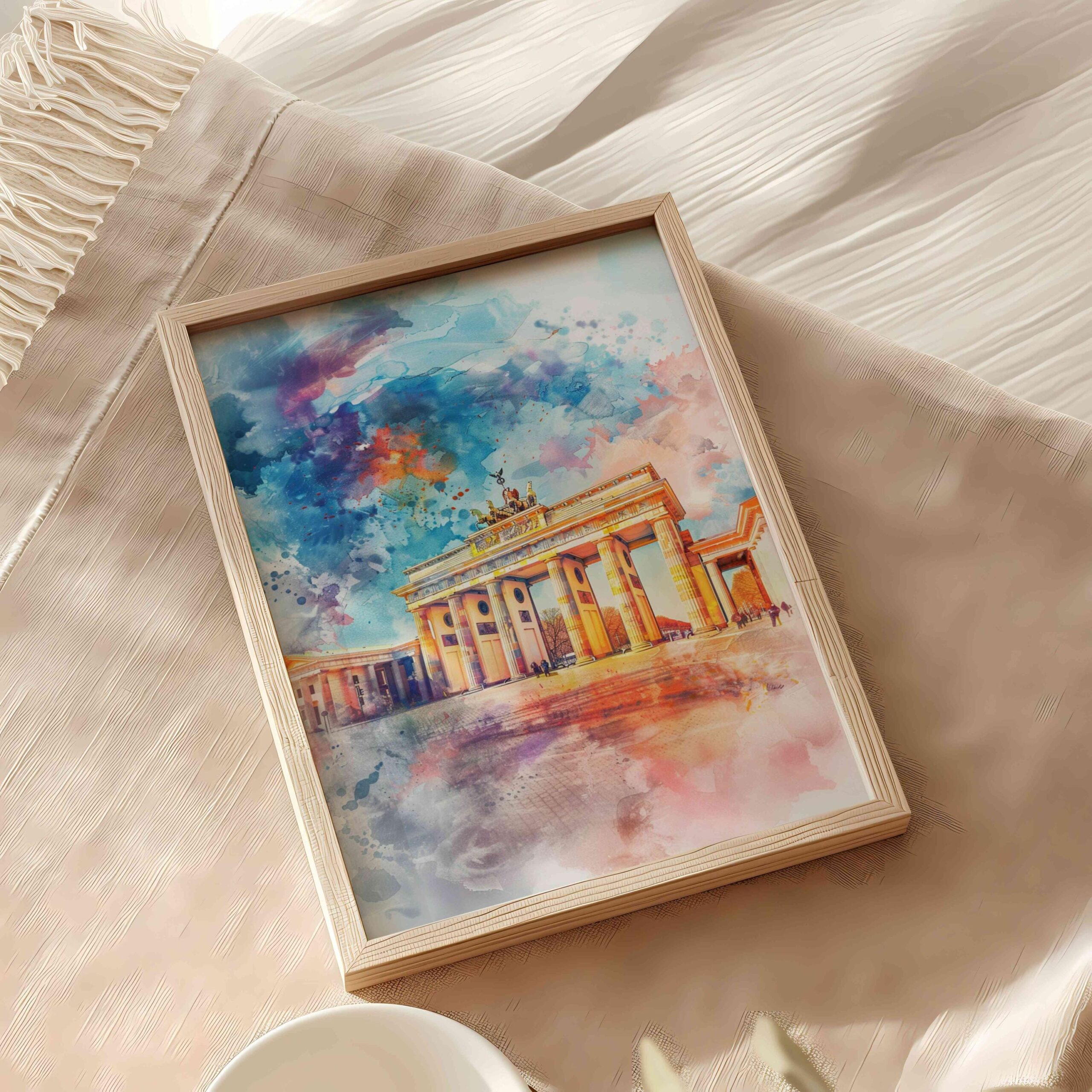 Berlin Brandenburg Gate Germany Watercolor Print: German Travel Art Poster - Image 5