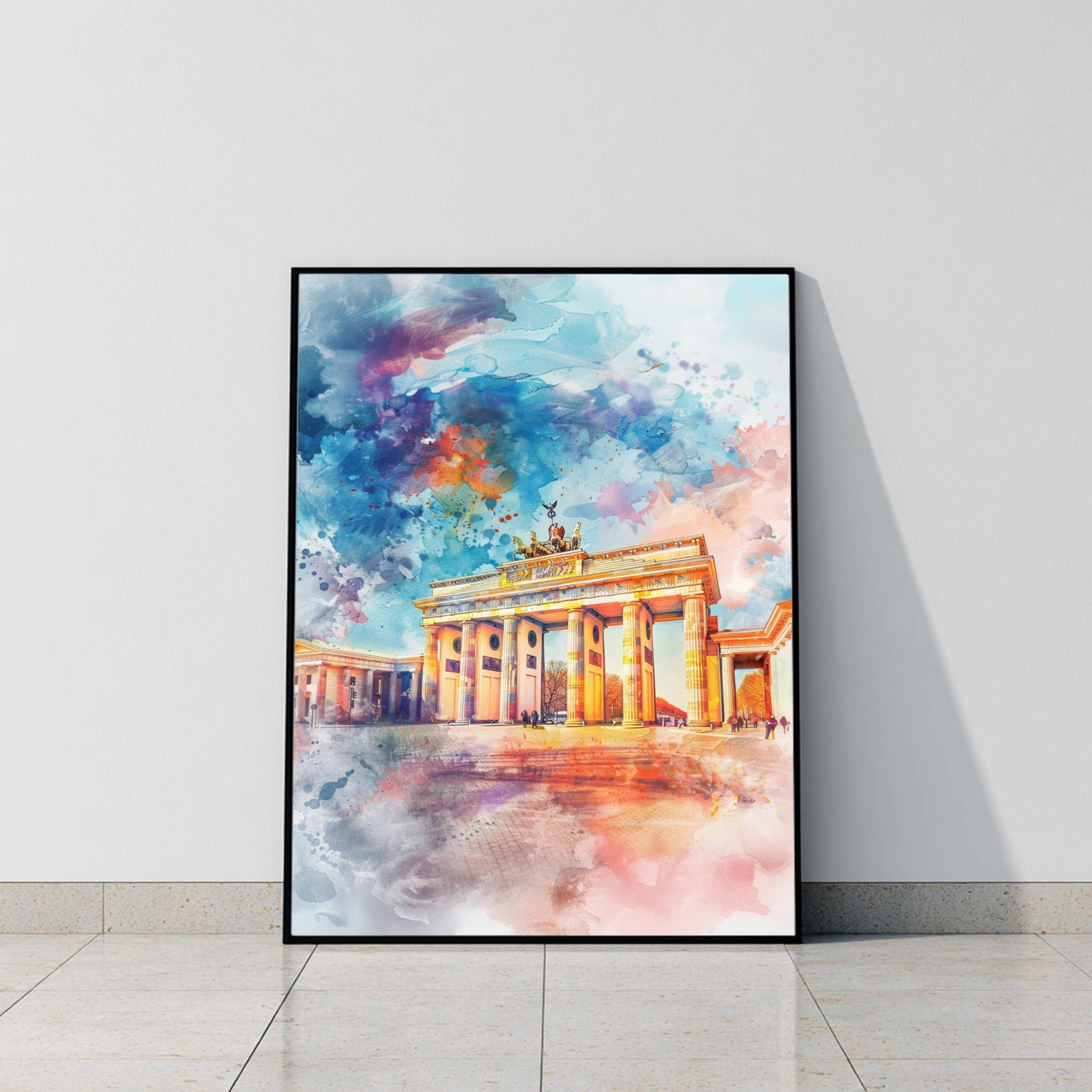 Berlin Brandenburg Gate Germany Watercolor Print: German Travel Art Poster - Image 10