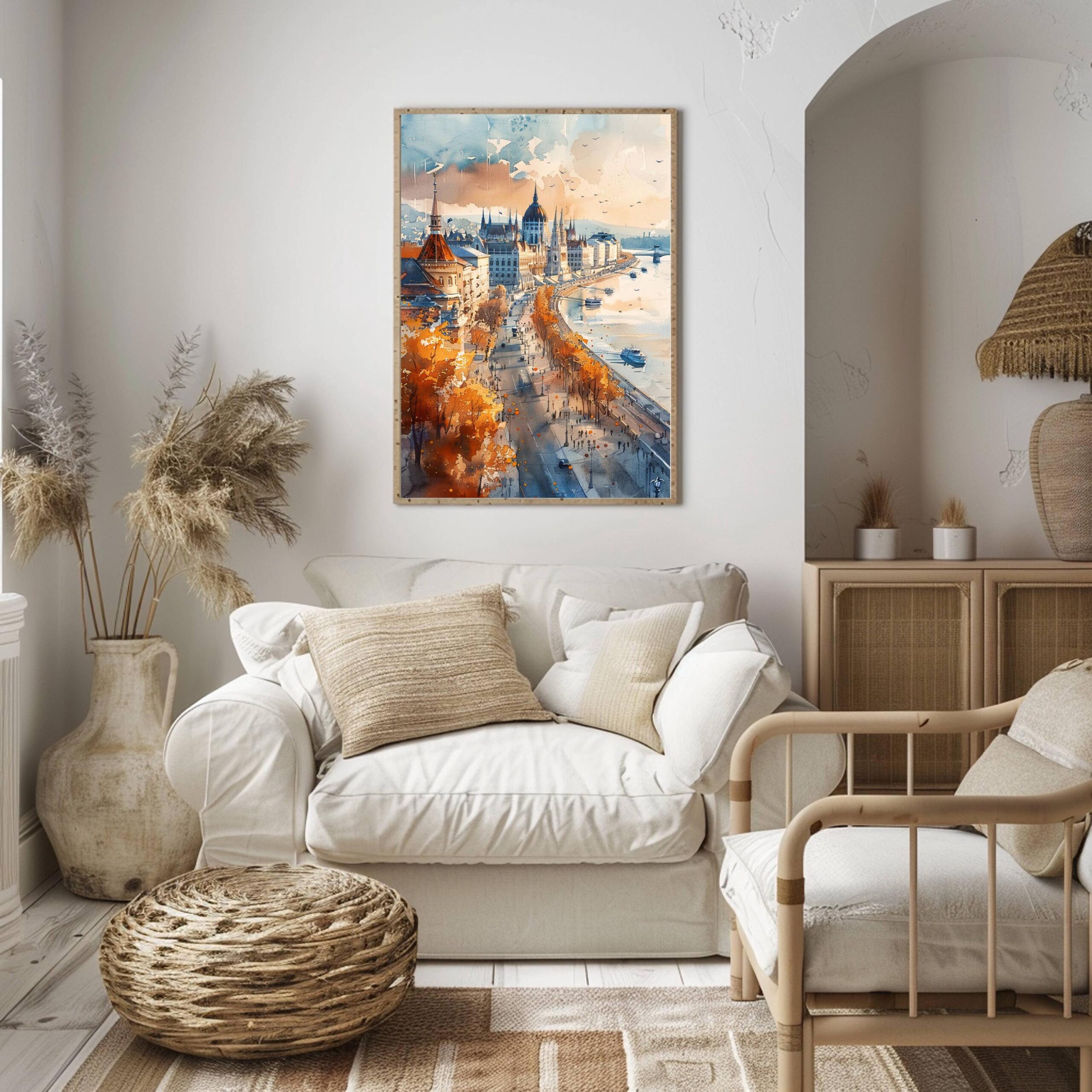 Budapest Hungary Europe Watercolor Print: Travel Art Poster - Image 3