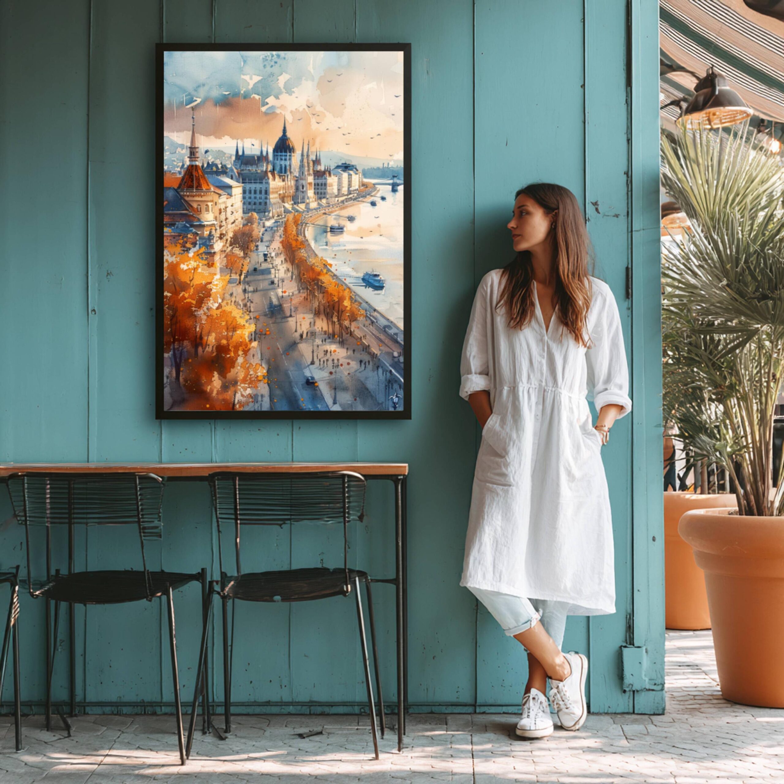 Budapest Hungary Europe Watercolor Print: Travel Art Poster - Image 7
