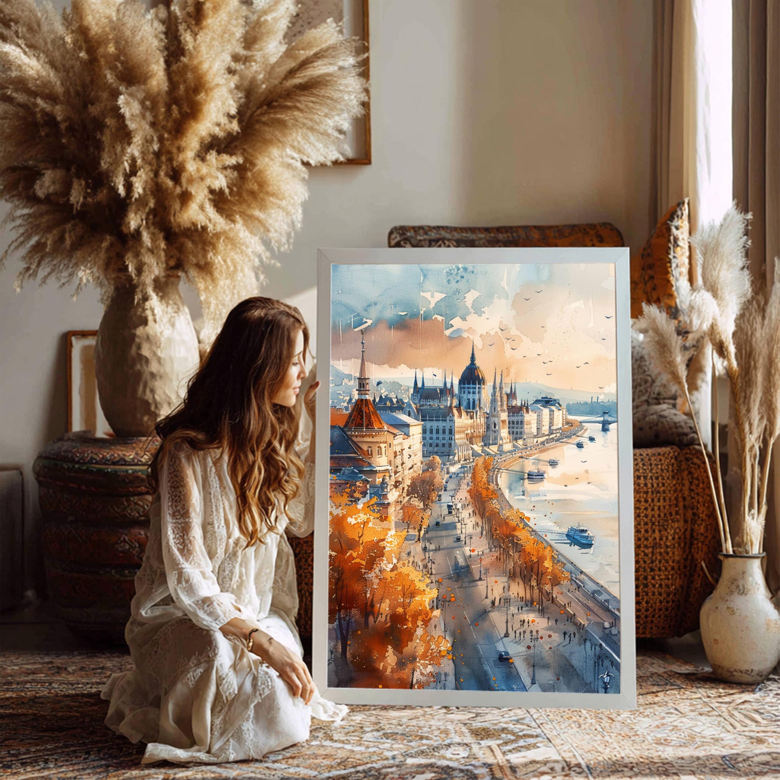 Budapest Hungary Europe Watercolor Print: Travel Art Poster - Image 9