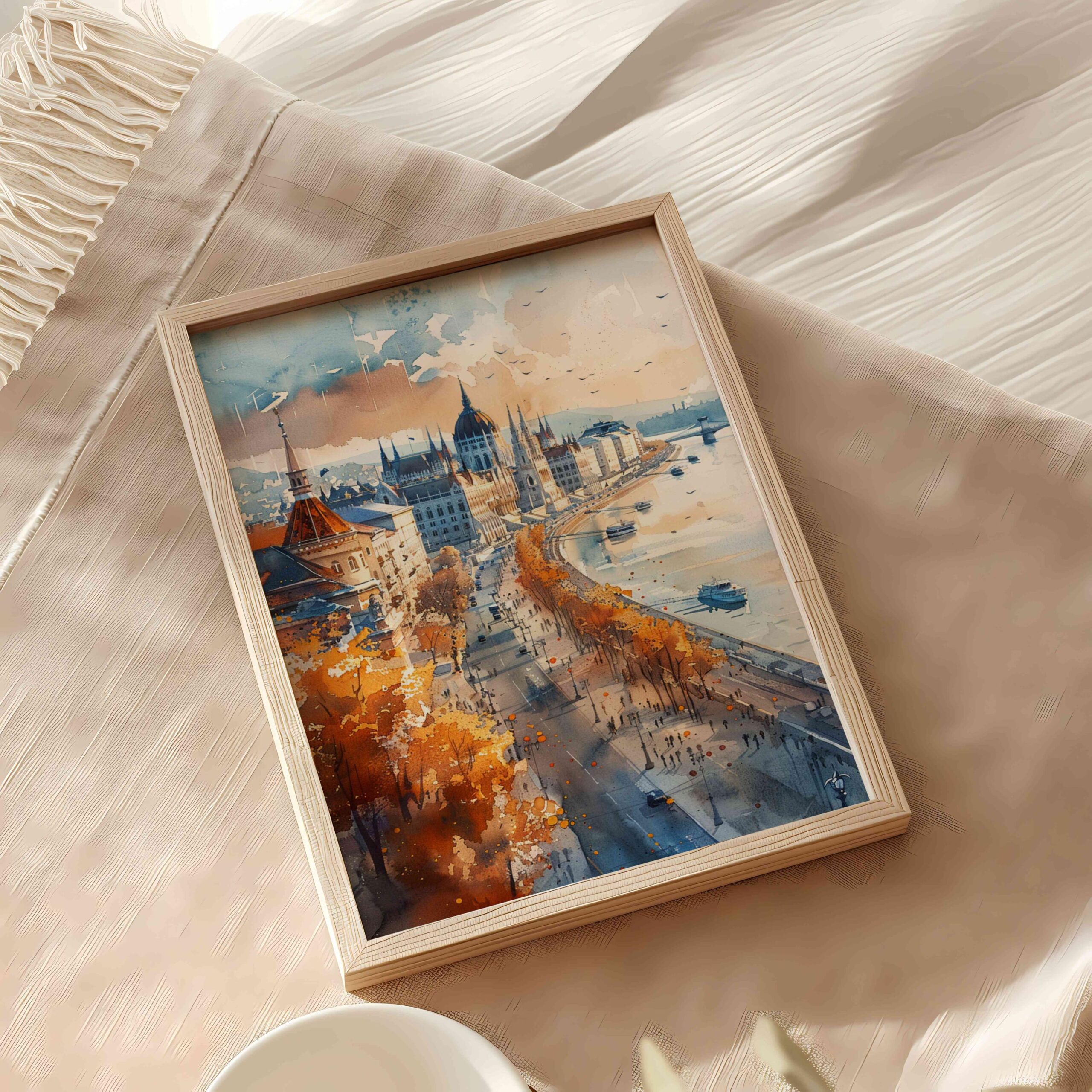 Budapest Hungary Europe Watercolor Print: Travel Art Poster - Image 5