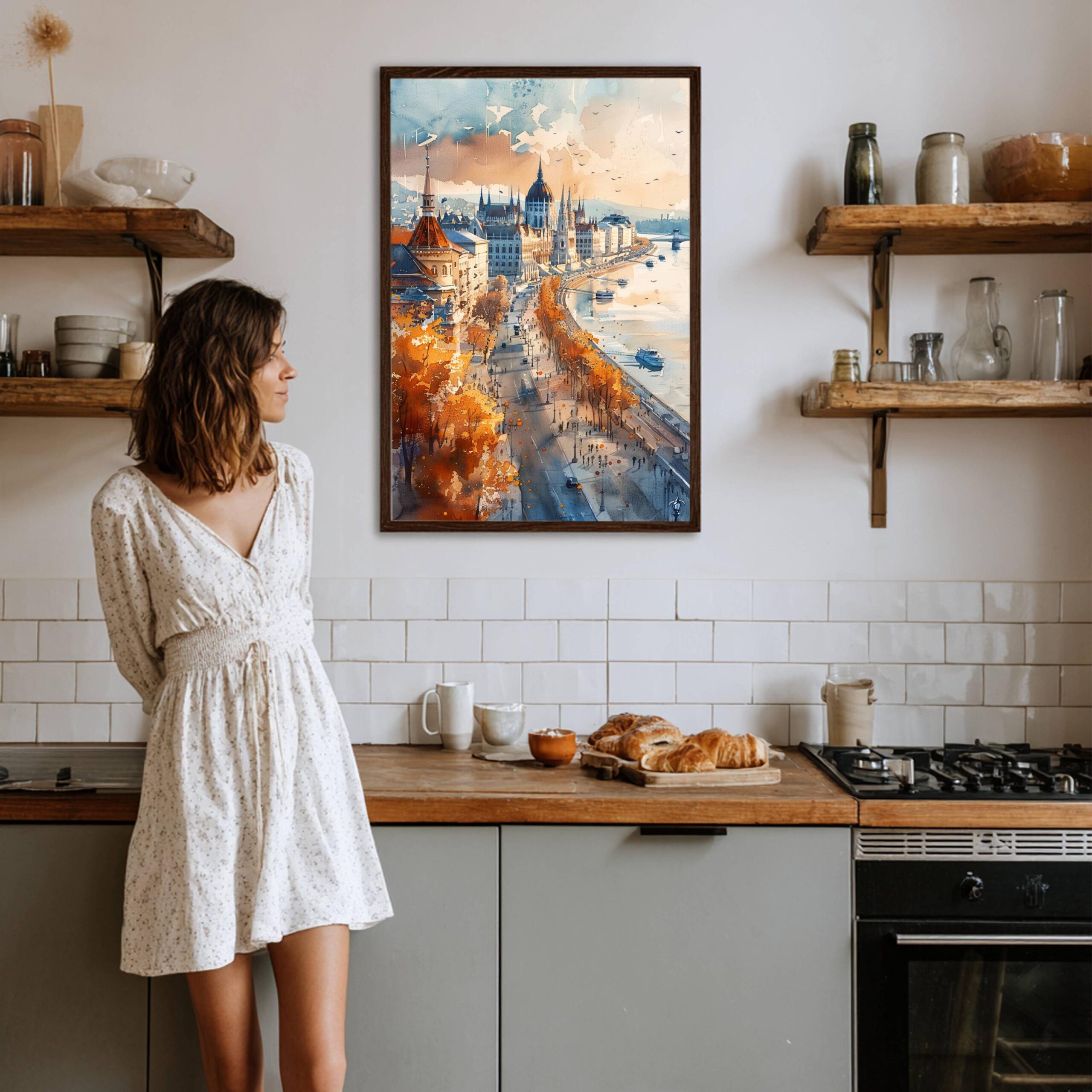 Budapest Hungary Europe Watercolor Print: Travel Art Poster - Image 8