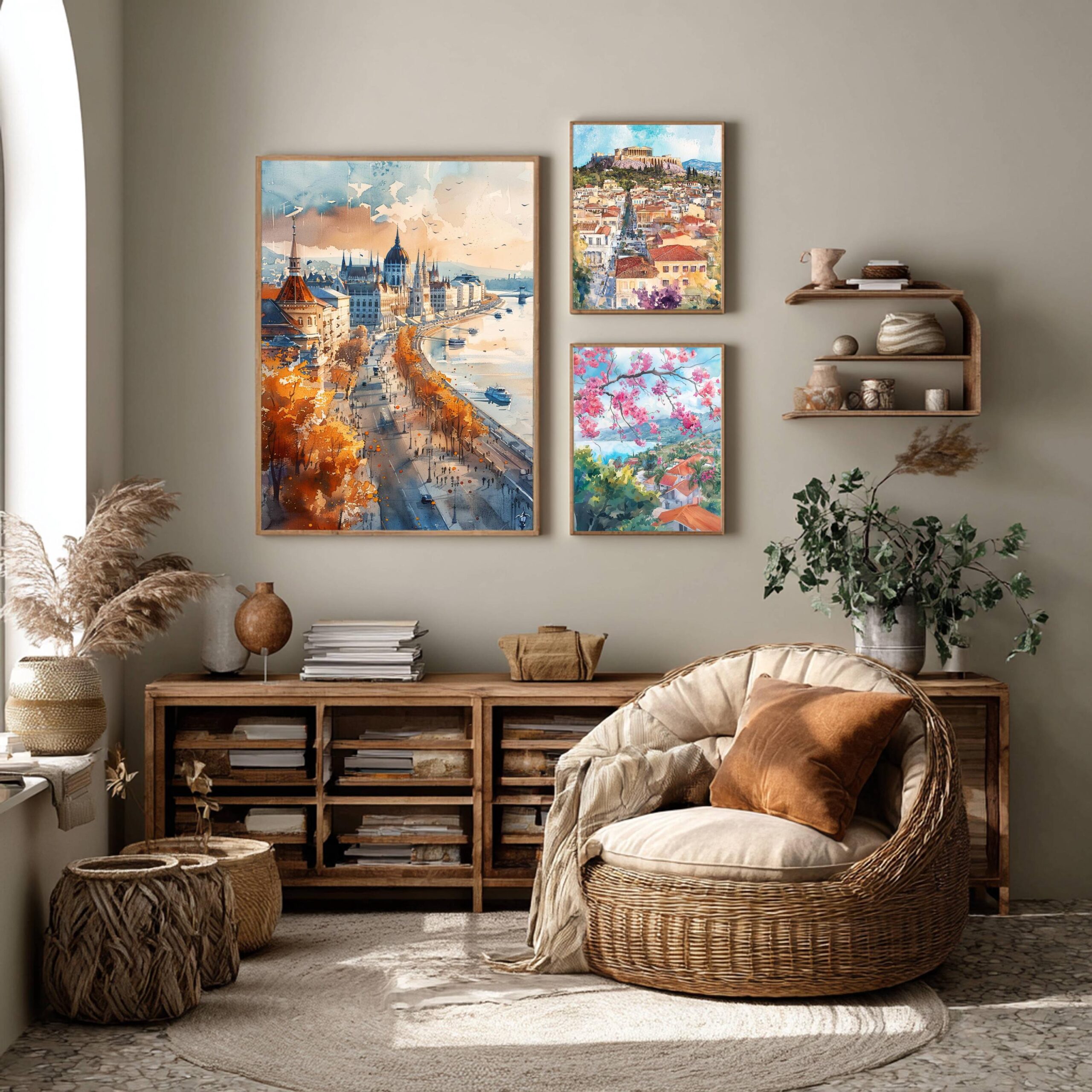 Budapest Hungary Europe Watercolor Print: Travel Art Poster - Image 2