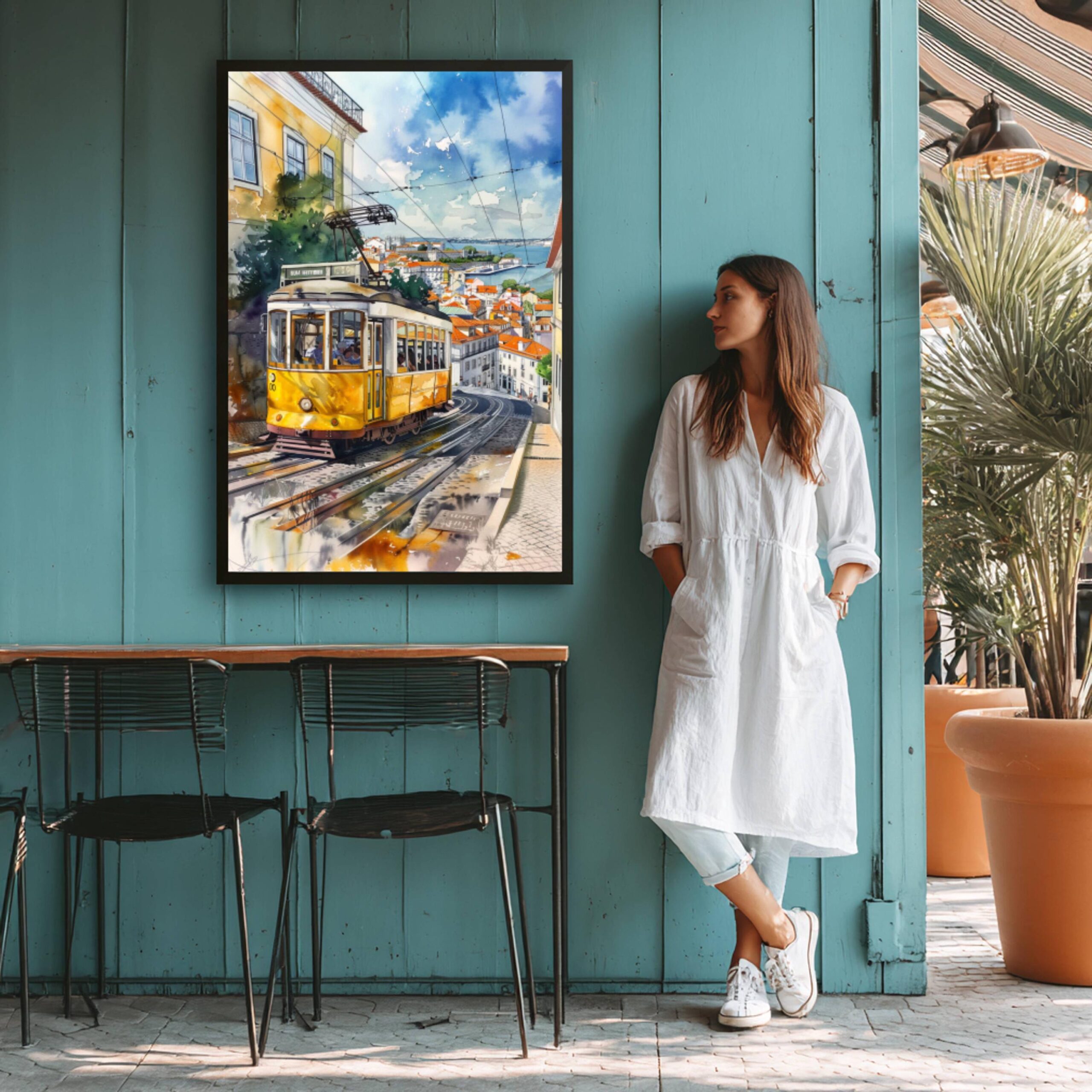 Lisbon Portugal Europe Watercolor Print: Vacation Travel Art Poster - Image 6