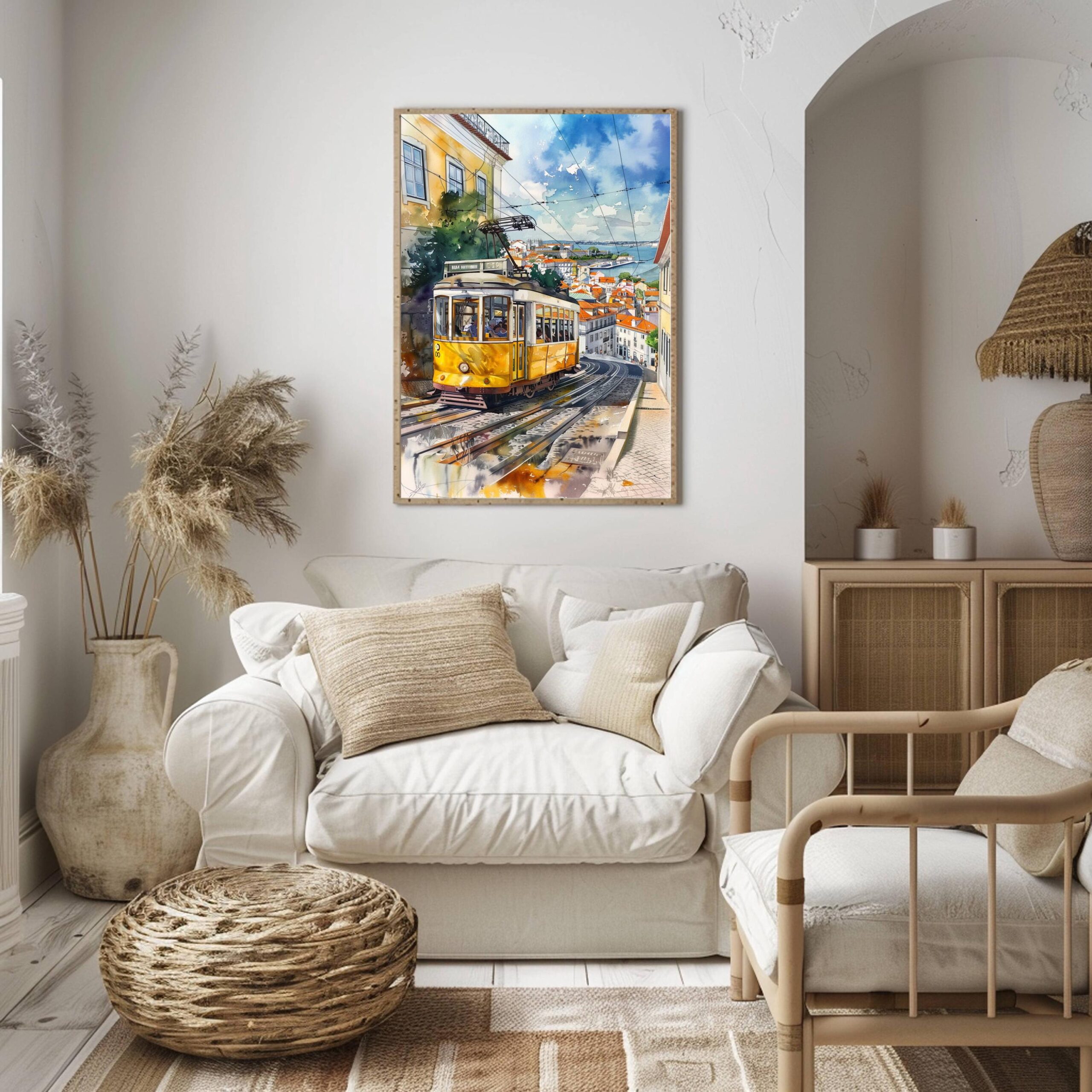 Lisbon Portugal Europe Watercolor Print: Vacation Travel Art Poster - Image 4
