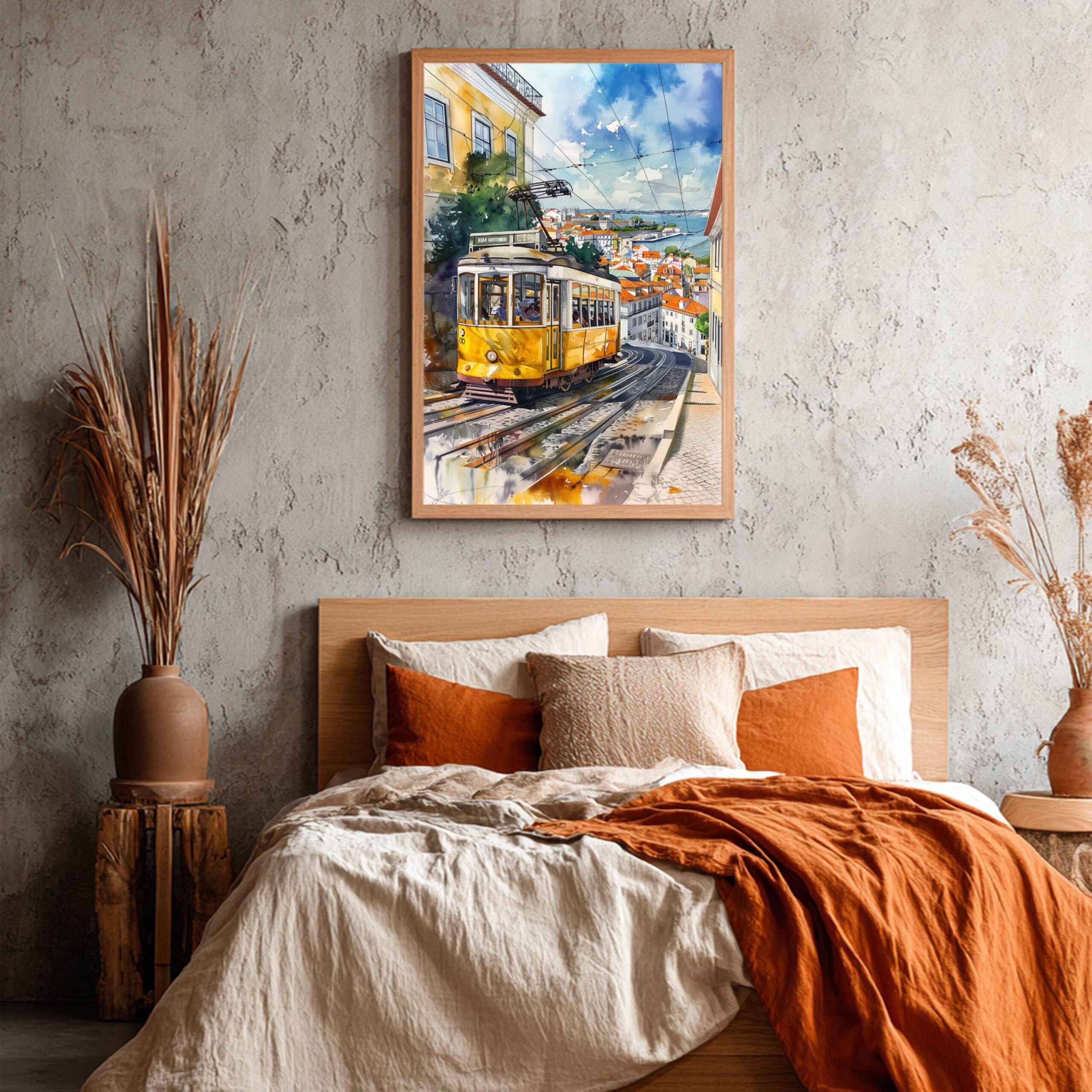 Lisbon Portugal Europe Watercolor Print: Vacation Travel Art Poster - Image 3