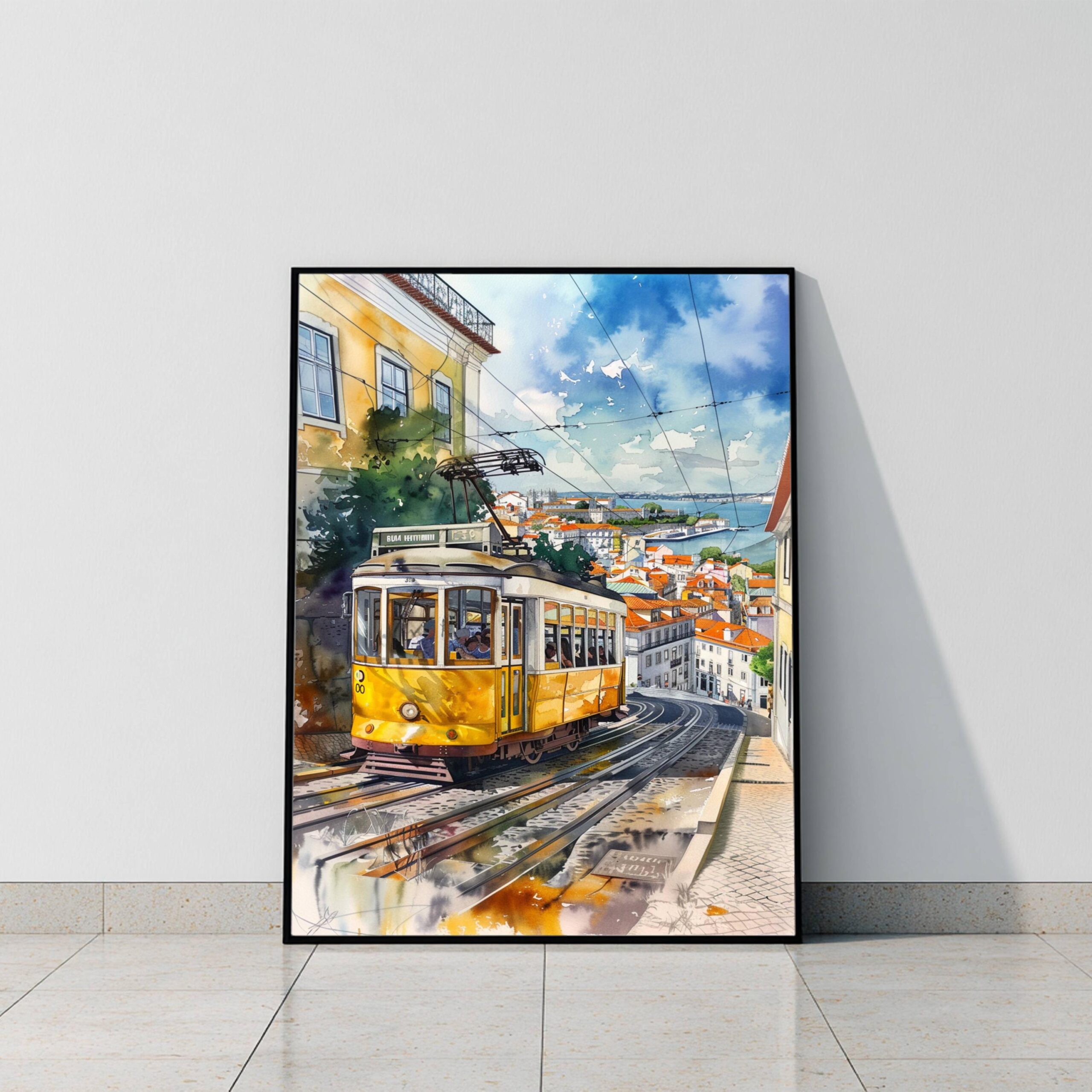 Lisbon Portugal Europe Watercolor Print: Vacation Travel Art Poster - Image 8
