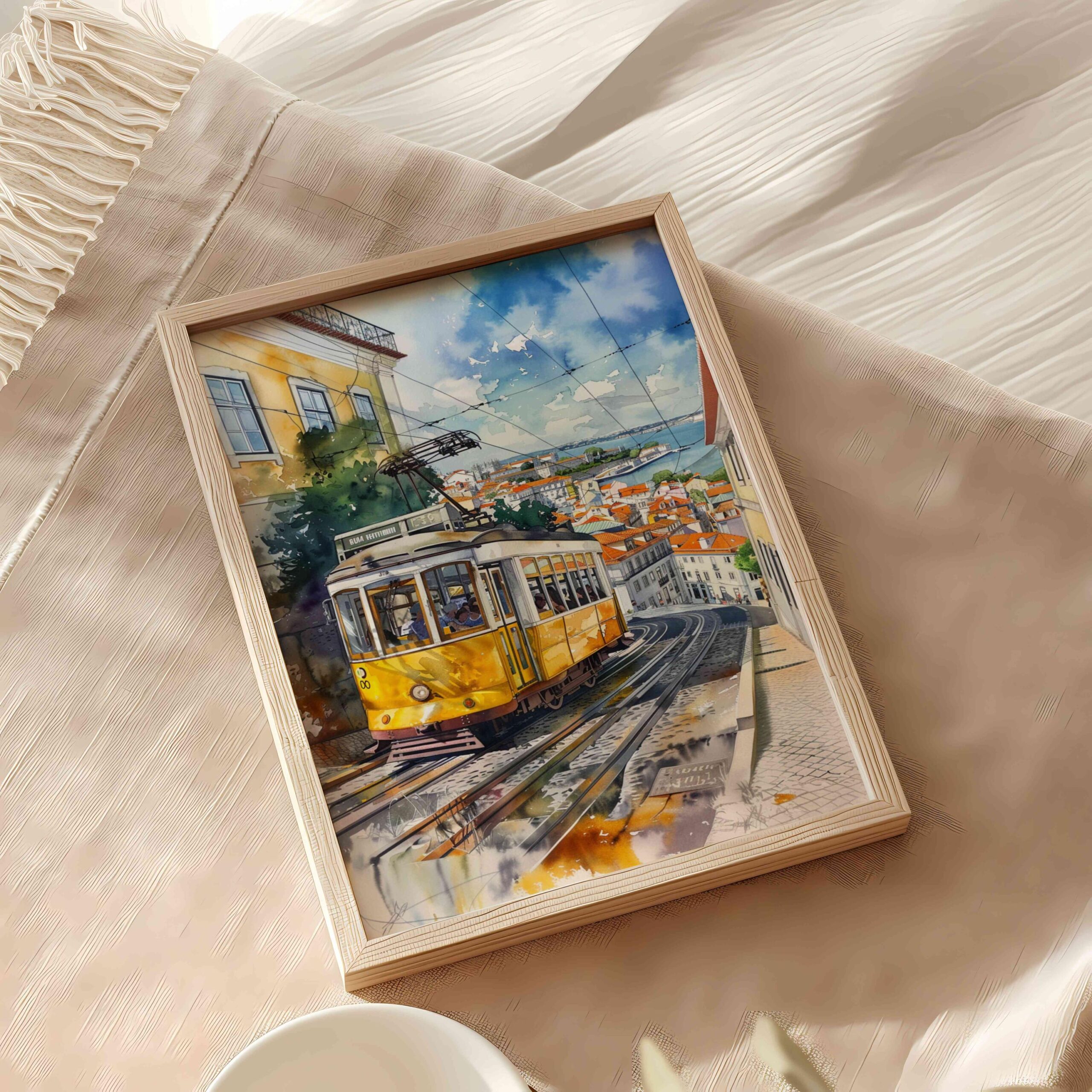 Lisbon Portugal Europe Watercolor Print: Vacation Travel Art Poster - Image 5