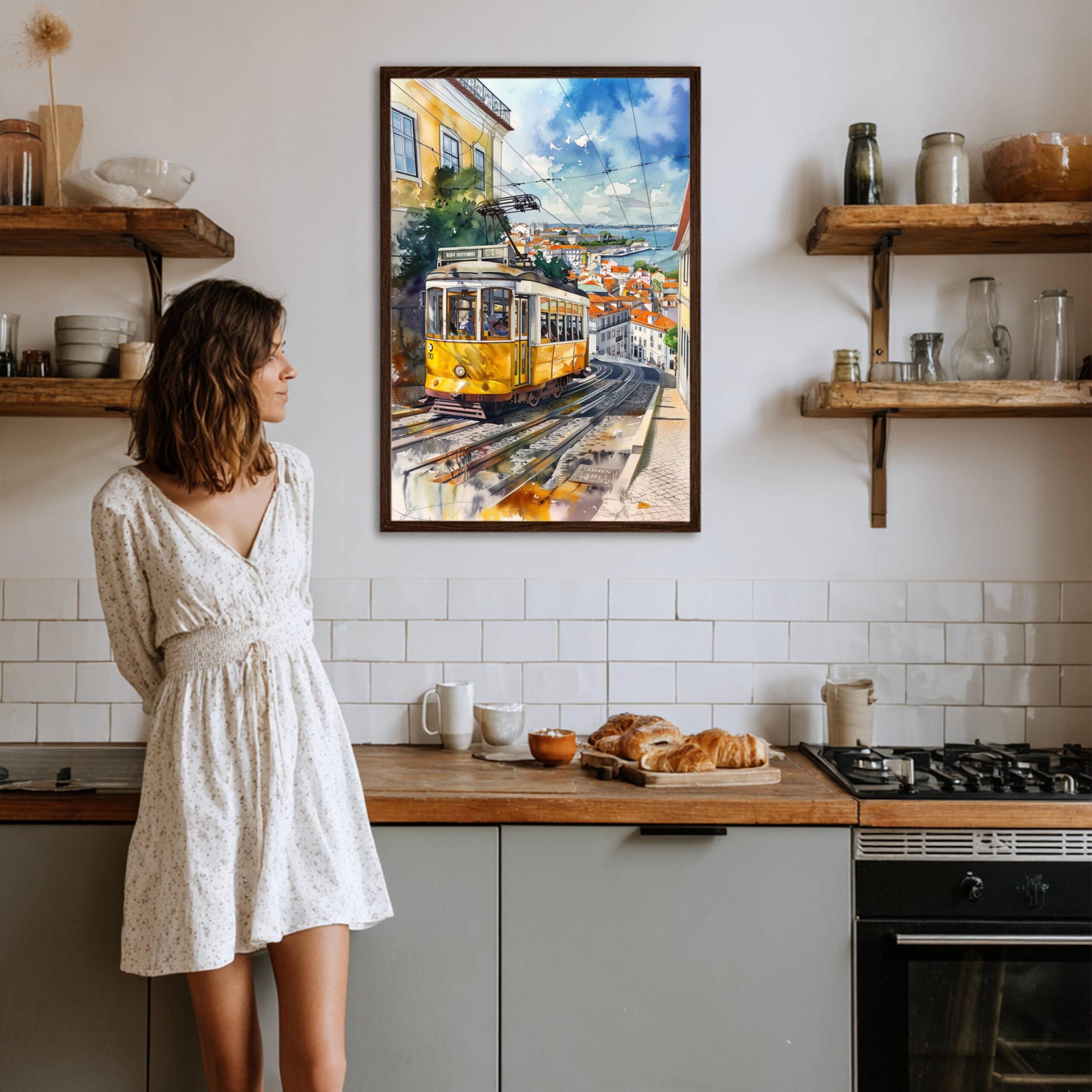 Lisbon Portugal Europe Watercolor Print: Vacation Travel Art Poster - Image 9