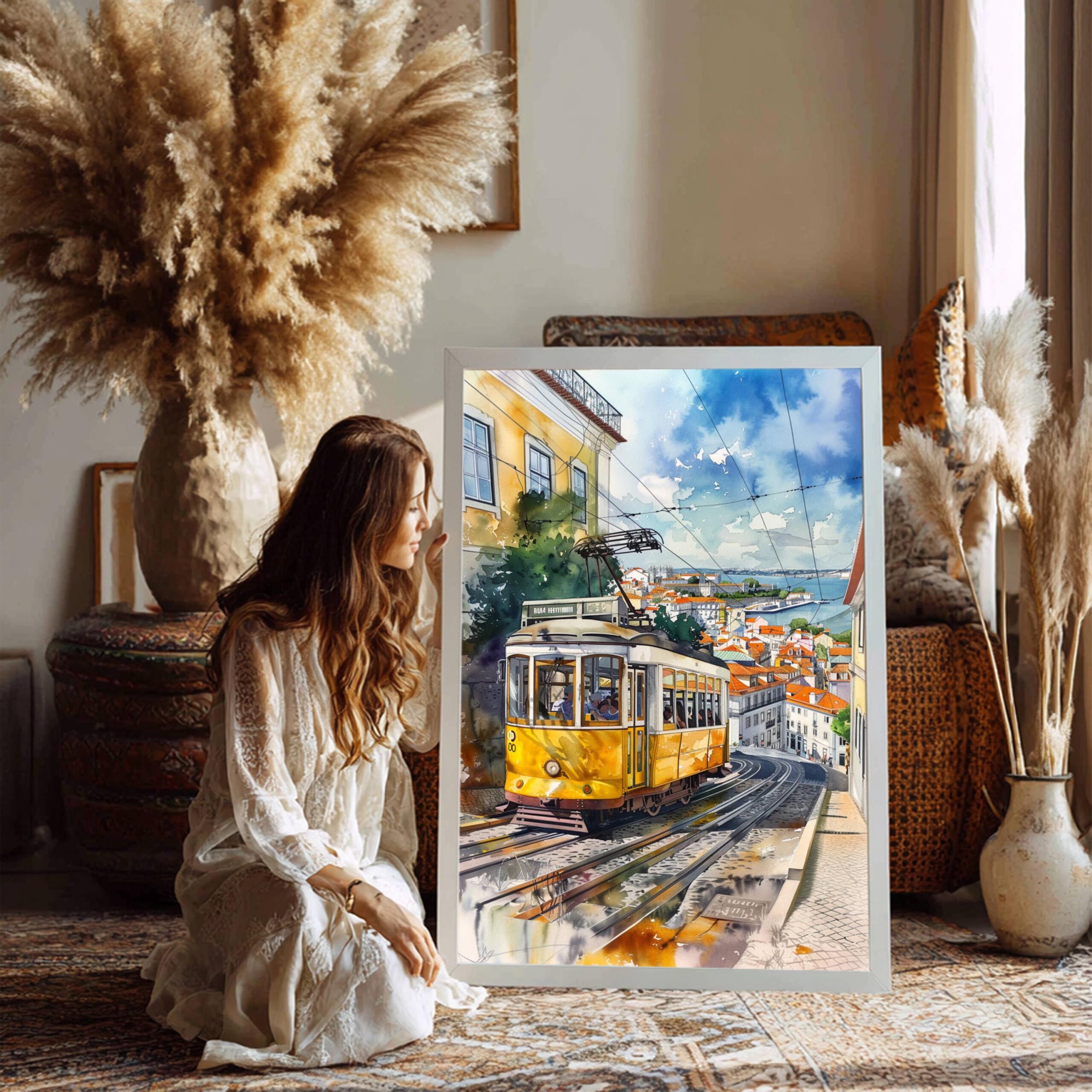 Lisbon Portugal Europe Watercolor Print: Vacation Travel Art Poster - Image 10